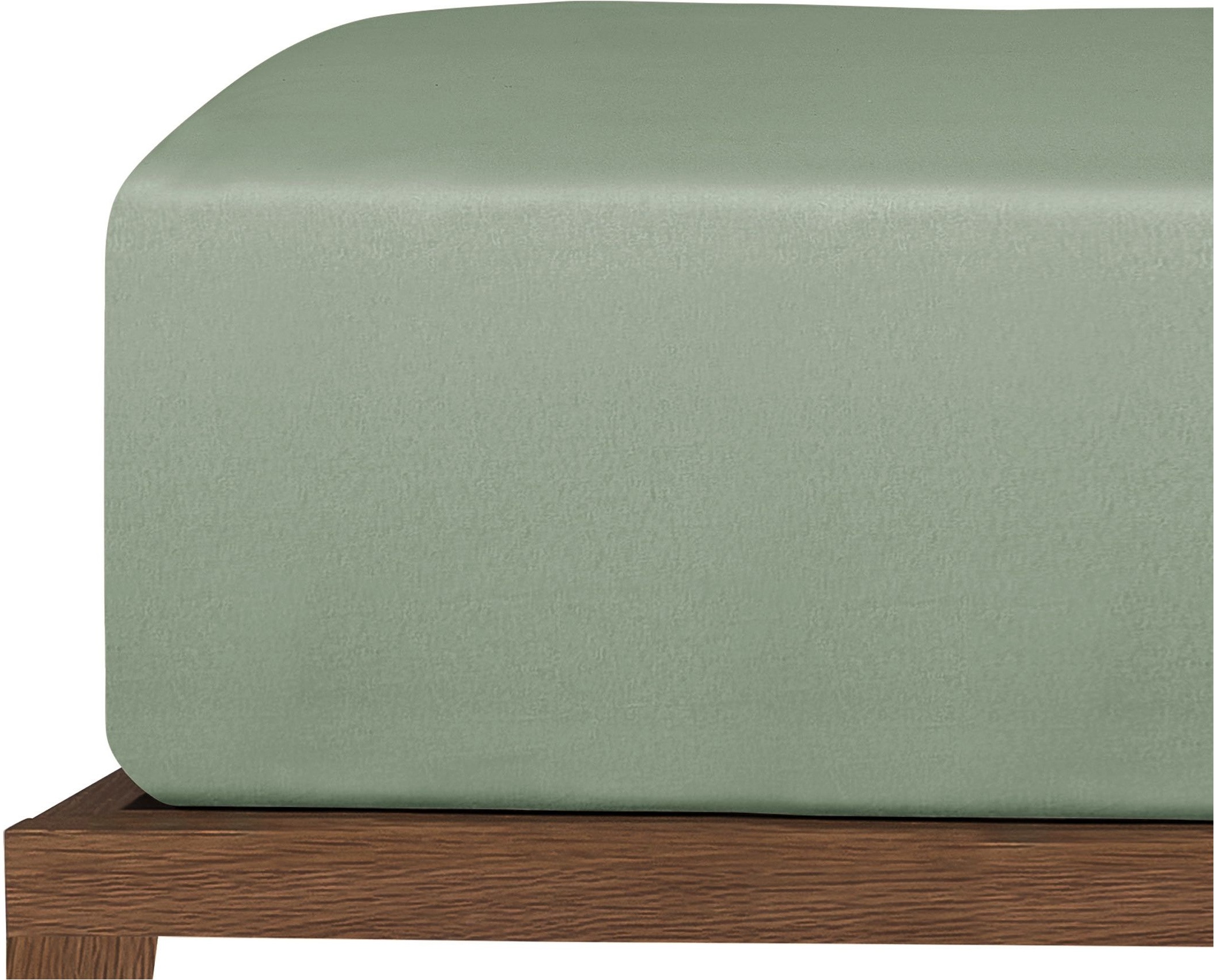 Image of uncover by SCHIESSER Spannbettlaken "New Jersey aus 100% Baumwolle" OEKO-TEX MADE IN GREEN