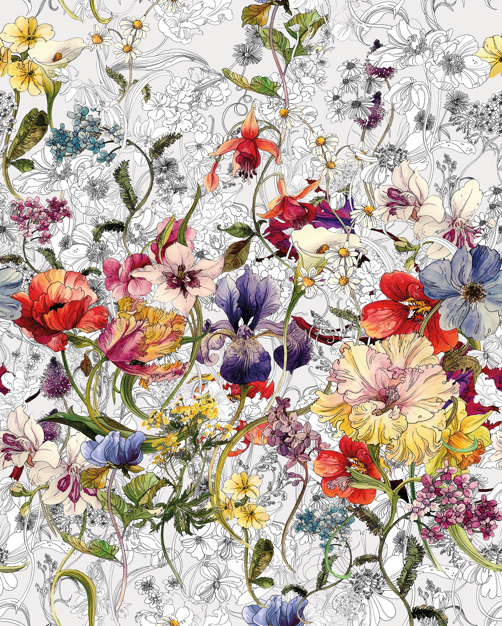 Komar Fototapete »Vlies Fototapete - Flora - Grösse 200 x 250 cm« Motiv | bedruckt glatt