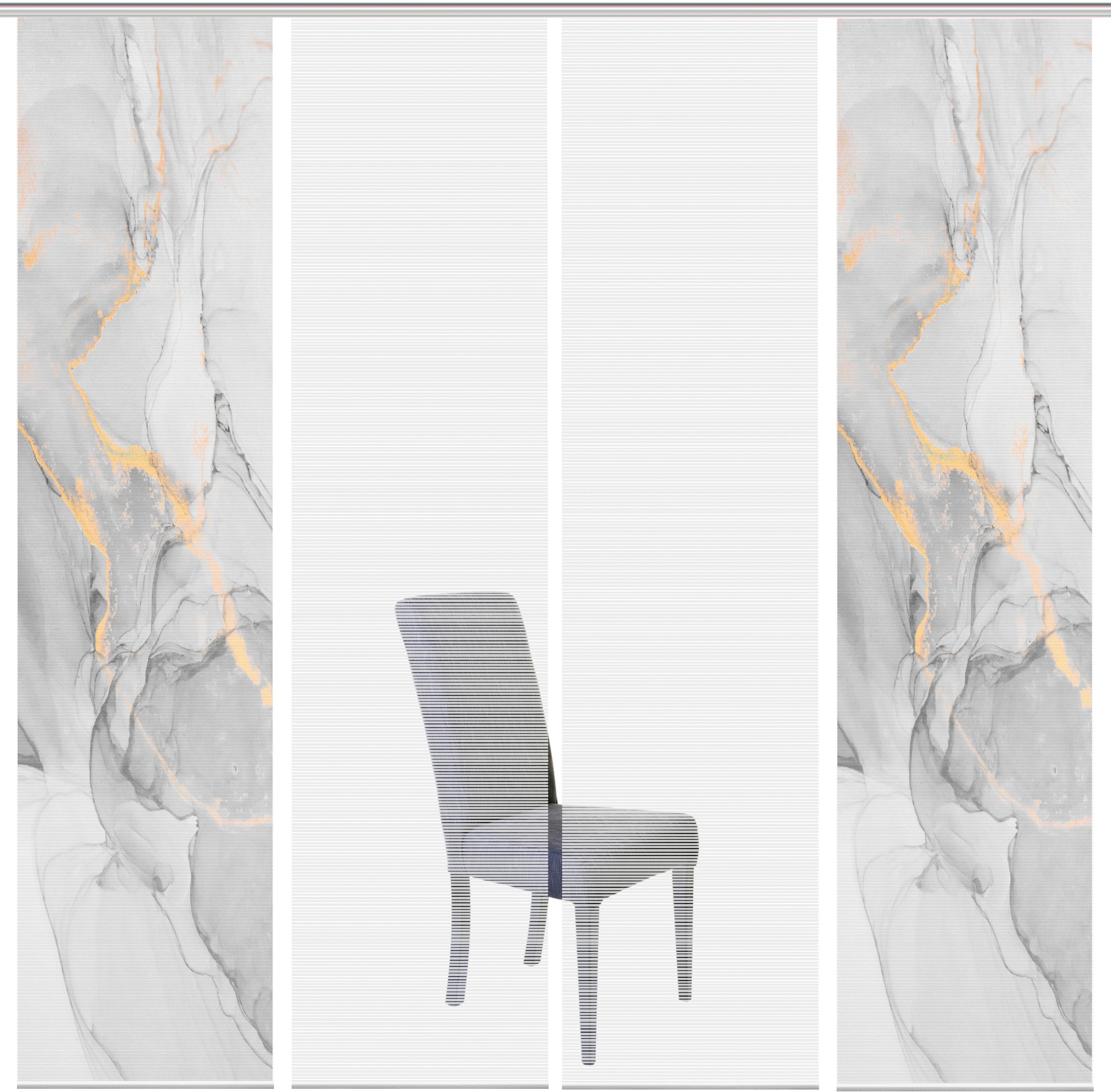 Image of Vision S Schiebegardine »MARMOSA 4er SET«, (4 St.), Bambus-Optik, Digital bedruckt bei Ackermann Versand Schweiz