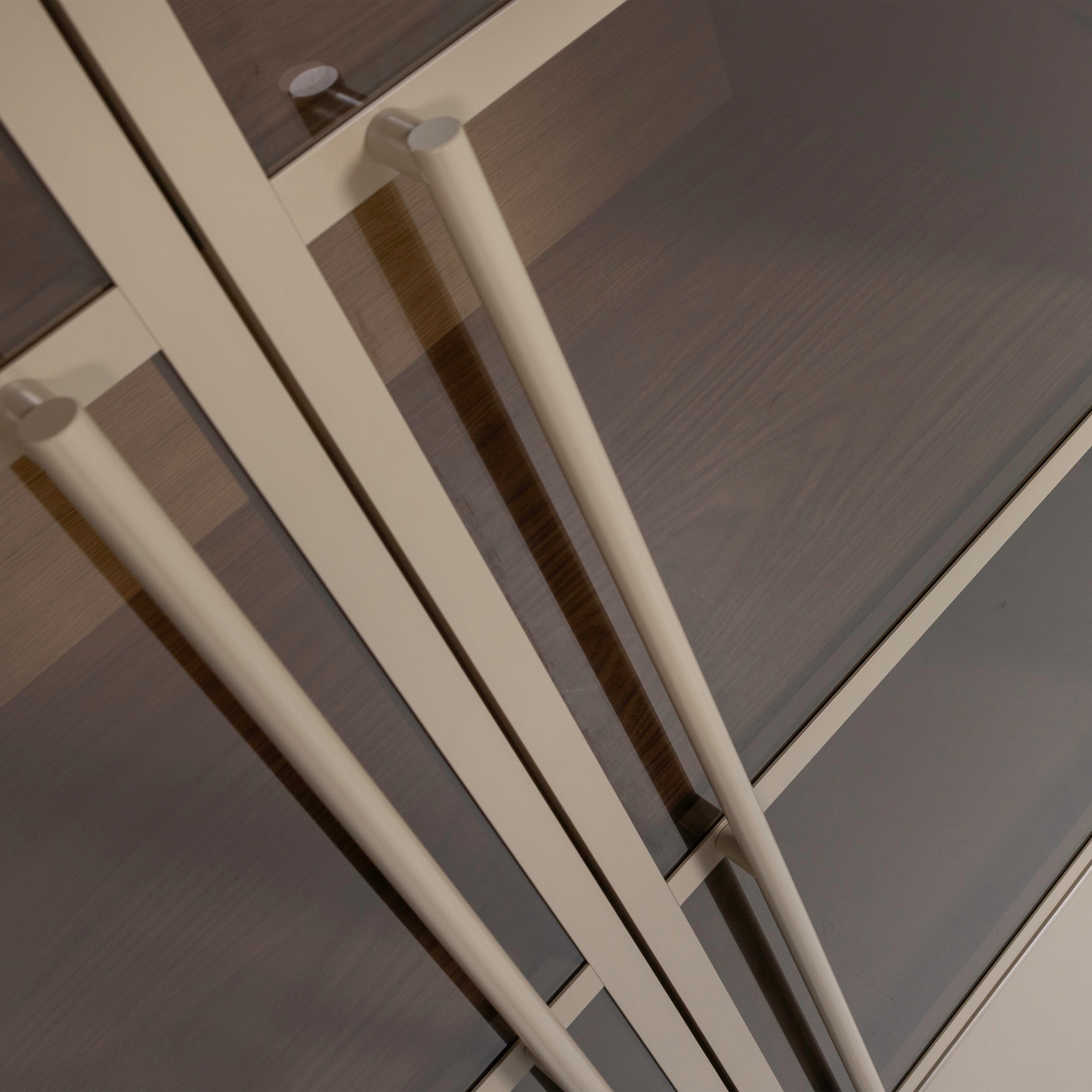 WOOOD Glasvitrine »Casa FSC® Mix Kiefernholz Glastüren mit Eichendekor 101x40x236 cm« Kratzfeste Melaminoberfläche, sichtbare Maserung, einfach zu montieren