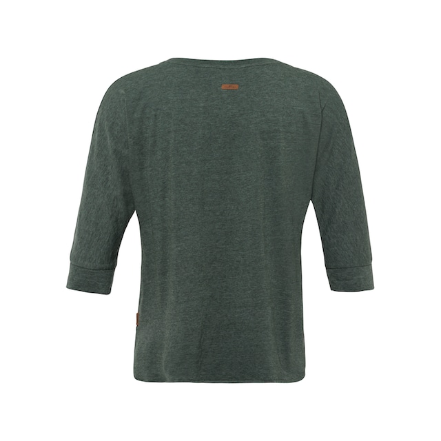 ♕ Ragwear T-Shirt »SHIMONA«, mit versandkostenfrei Herz-Design in natürlicher Holzoptik bestellen Zierknopfbesatz im