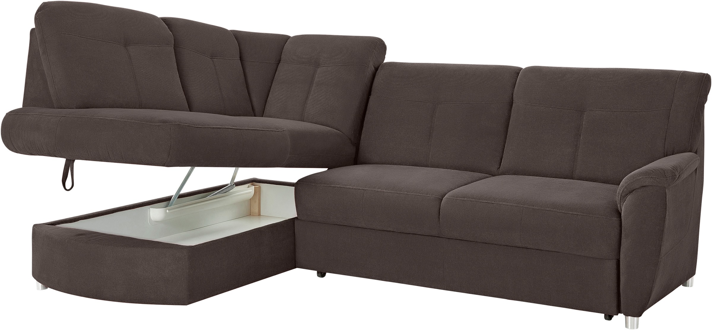 sit&more Ecksofa »Sonoma L-Form«, wahlweise mit Bettfunktion und Bettkasten