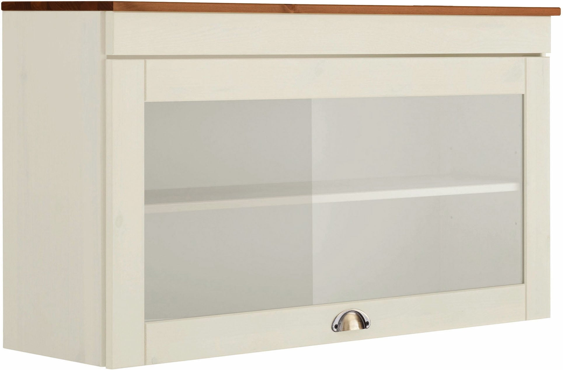 Image of Home affaire Glashängeschrank "Oslo" 100 cm breit, aus Kiefer, 1 Klappe, Metallgriff, Landhaus-Optik