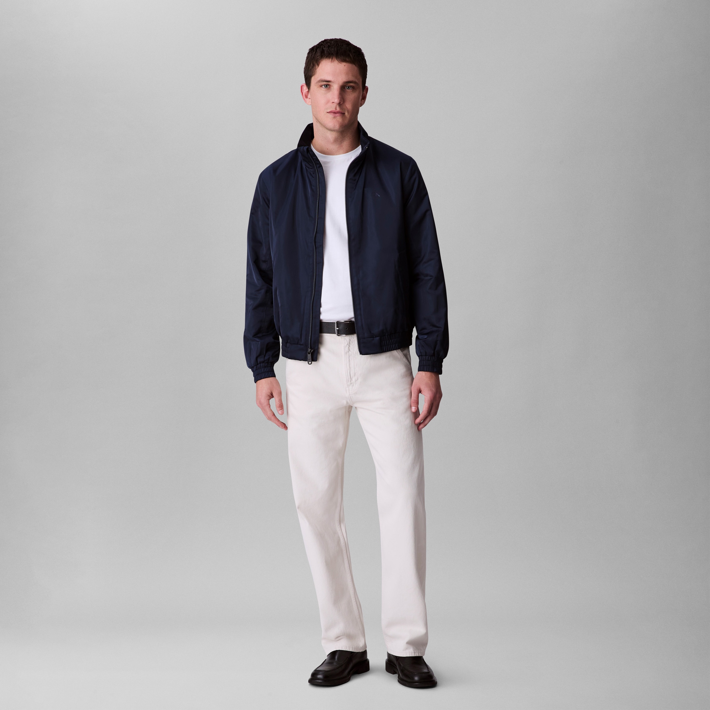 Calvin Klein Jeans Bomberjacke »LS PADDED HARRINGTON JACKET« ohne Kapuze Mit Rundhalsausschnitt mit Stehkragen