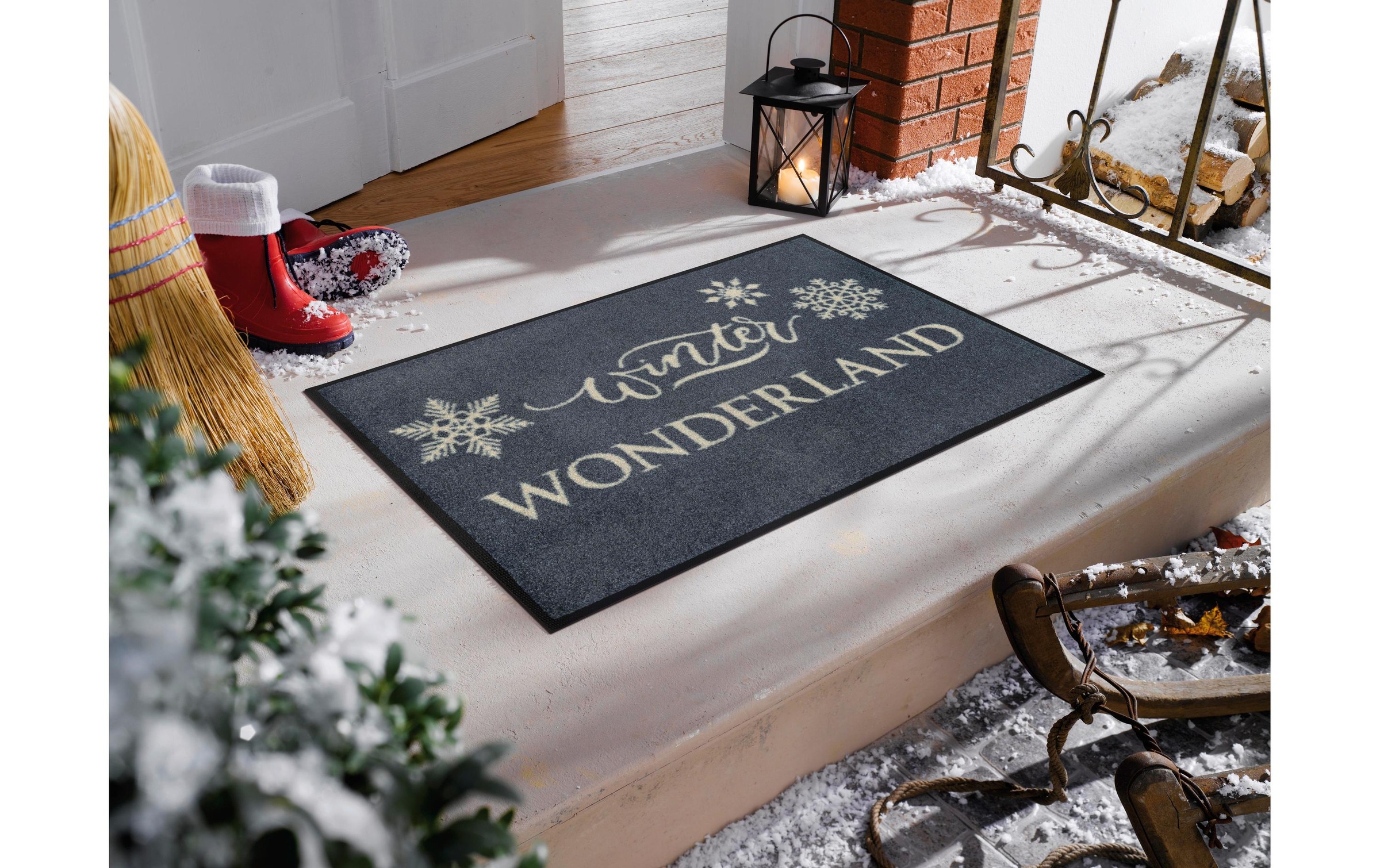 wash+dry by Kleen-Tex Fussmatte »Winter Wonderland Fussmatte«, quadratisch, - mm Höhe