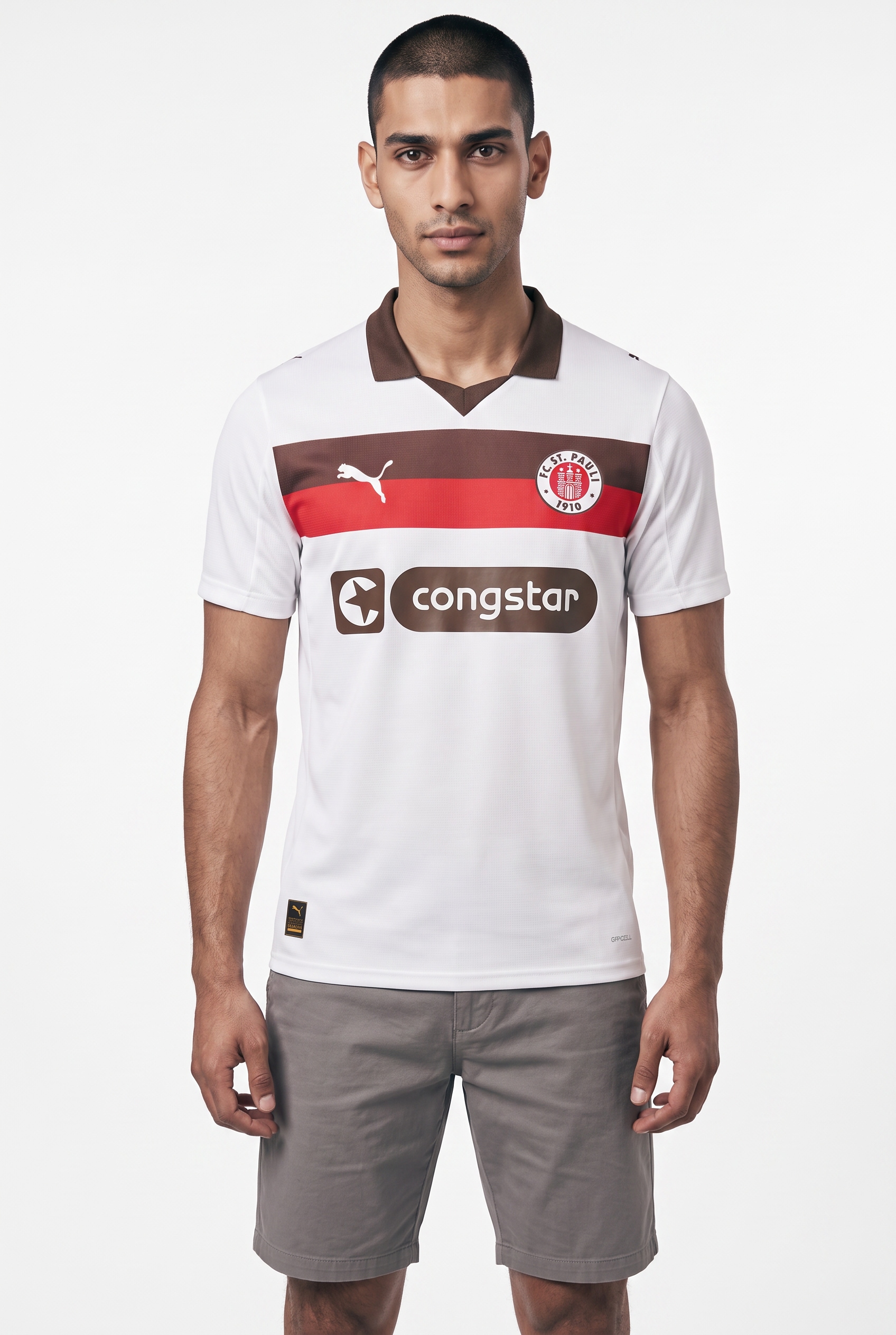 Image of PUMA Poloshirt "FCSP AWAY JERSEY" Regular Fit, mit normalem Kragen, DryCELL Technologie, atmungsaktiv