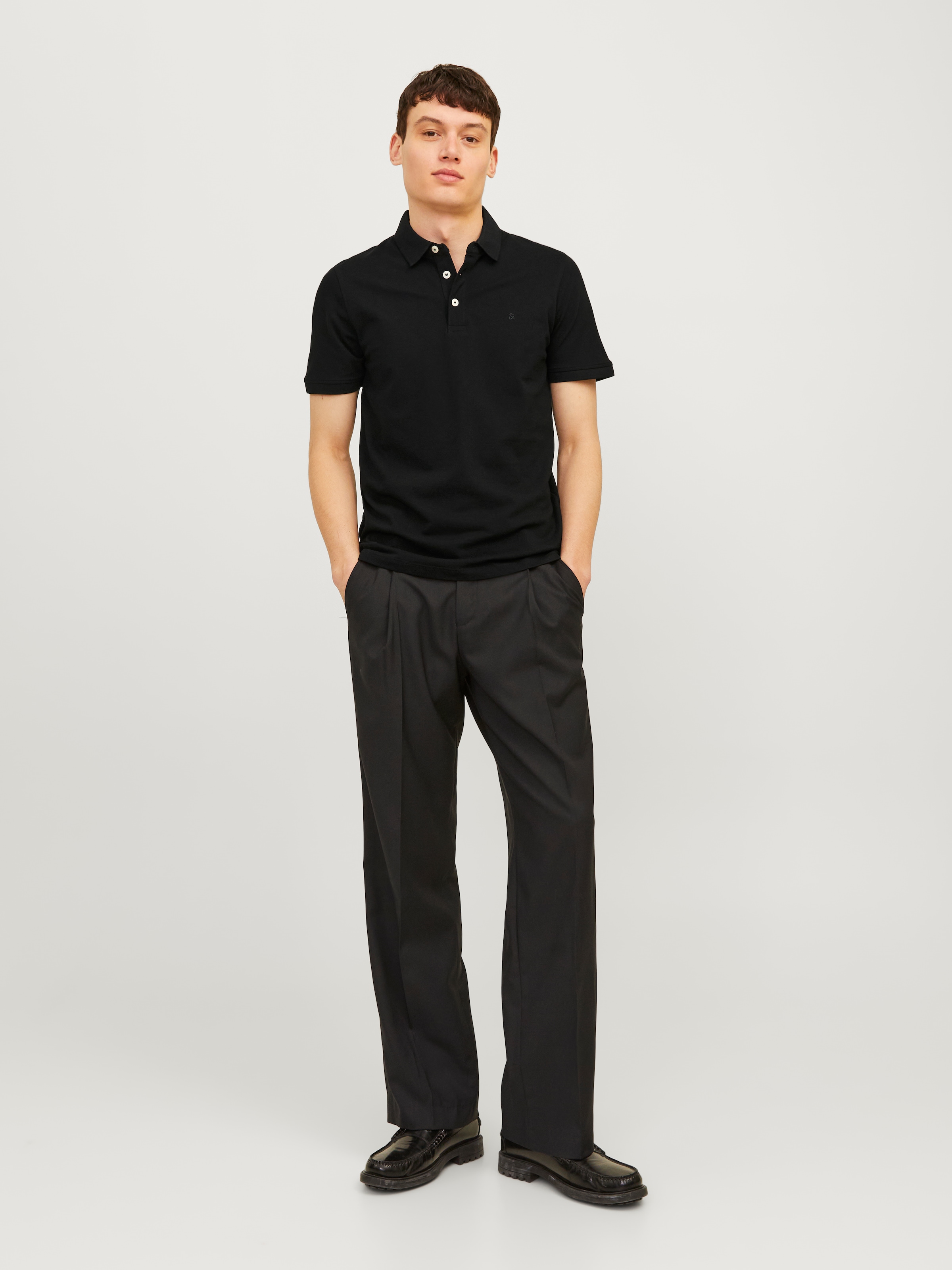 Jack & Jones Polo »JJEPAULOS  Poloshirt mit klassischem Kragen und figurbetonter Form« broderie logo, tendance, étroit, coton, col polo