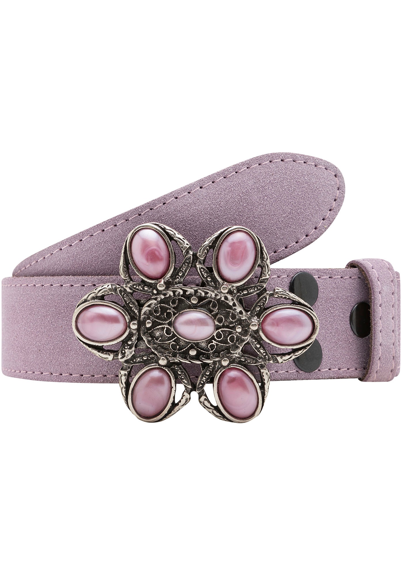 Image of Rettungsring Gürtel Ledergürtel mit austauschbarer Schliesse "Nostalgie Perle Rosa"