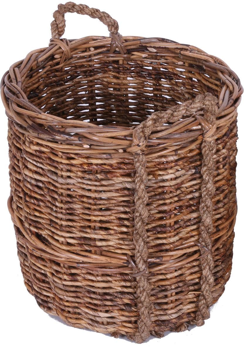 Franz Müller Flechtwaren Organizer, Aufbewahrungskorb aus Rattan, mit nützlichen Tragegriffen