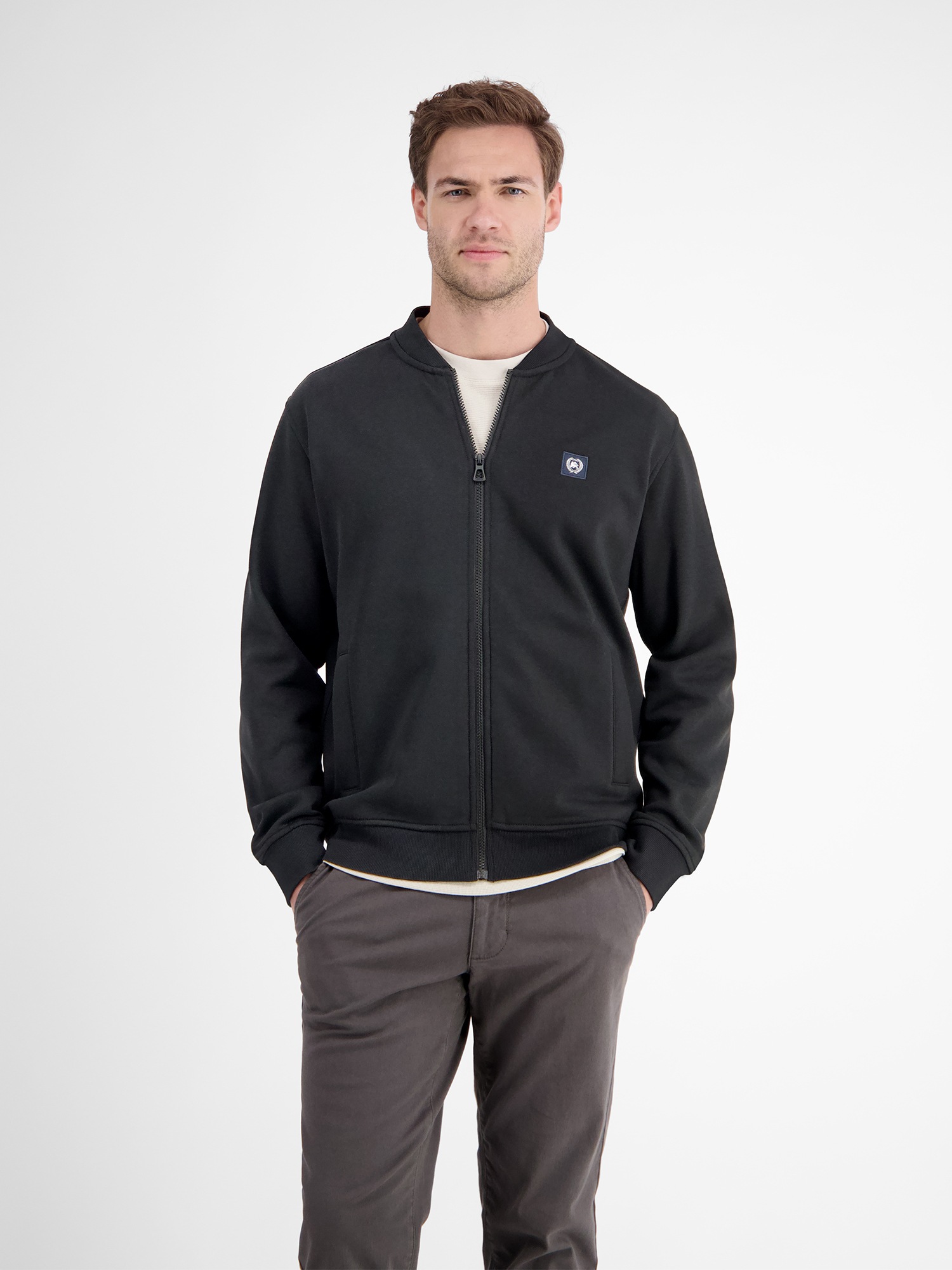 Image of LERROS Sweatjacke "College-Sweatjacke für Herren"