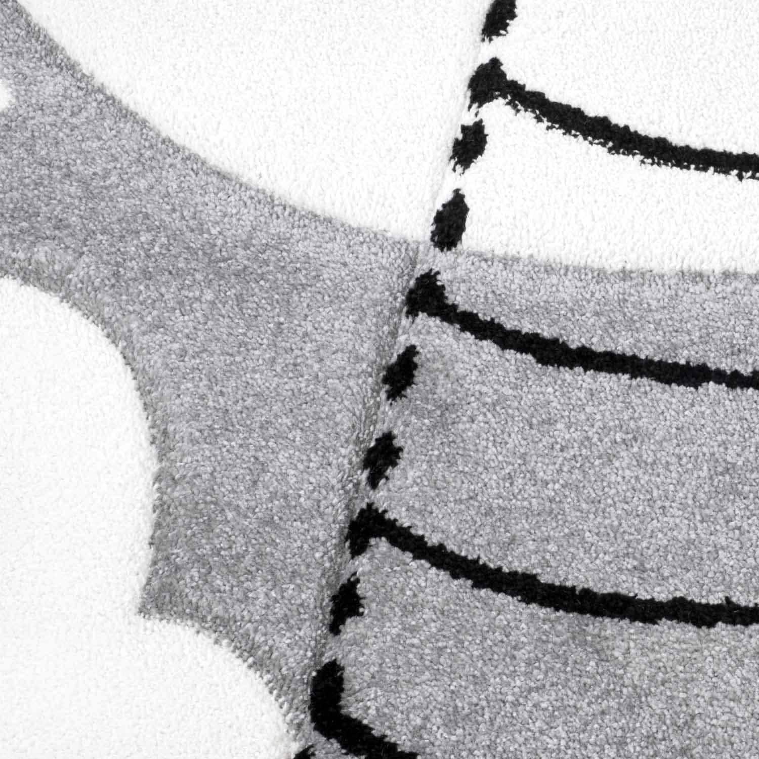 Carpet City Tapis pour enfants »Bueno Kids 1314« Rond 13 mm Höhe Spielteppich, Mond, 3D-Effekt, Weicher Flor, Pflegeleicht