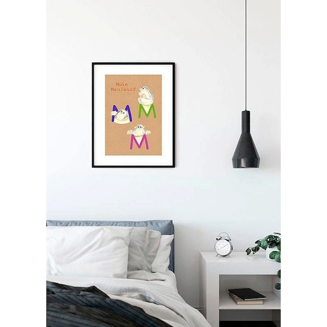 Kinderzimmer, Animal »ABC Komar Poster M«, Buchstaben, St.), Wohnzimmer (1 Schlafzimmer,