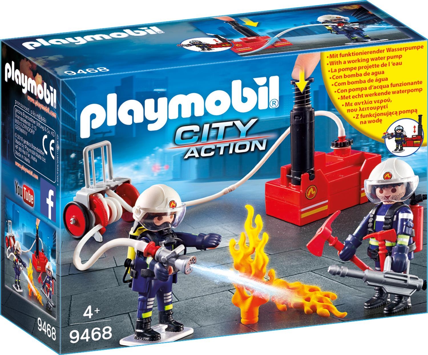 Image of Playmobil® Konstruktions-Spielset »Feuerwehrmänner mit Löschpumpe (9468), City Action«, Made in Europe bei Ackermann Versand Schweiz