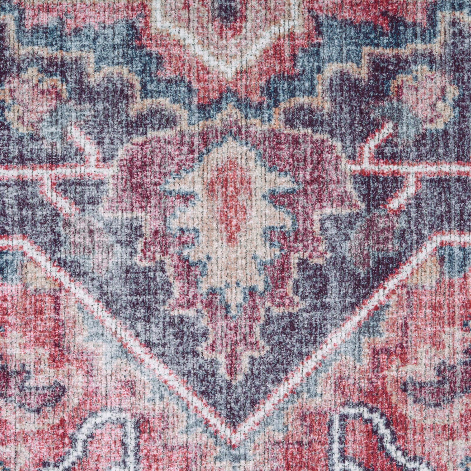 Paco Home Teppich »Lyon 334«, rechteckig, 4 mm Höhe, Kurzflor, Orient-Optik, Vintage Design, waschbar