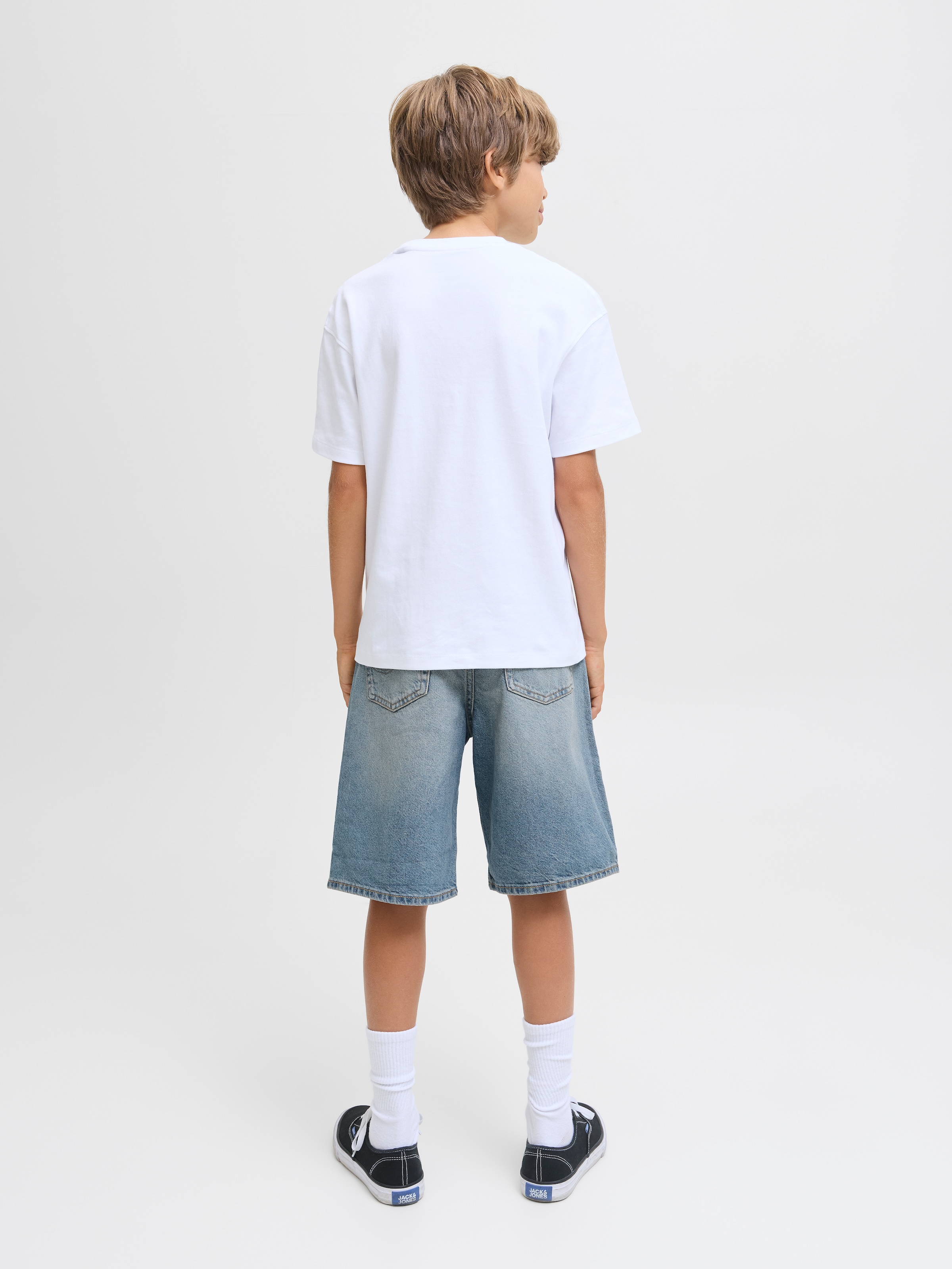 Jack & Jones Junior Shorts »JJIALEX mit Relaxed Fit und hoher Taille«, unifarben, modisch, relaxed fit, Web
