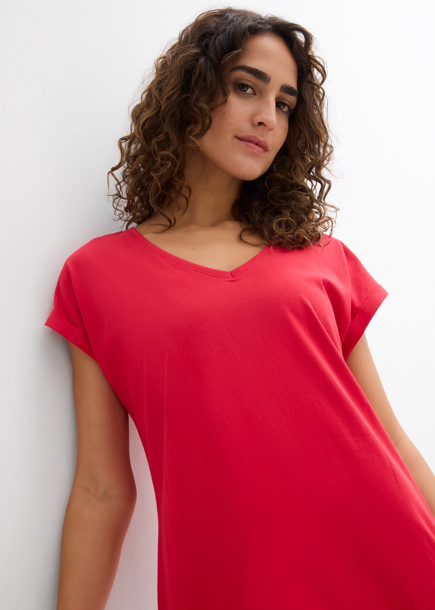 bonprix Robe t-shirt Paquet, 2 pièces tlg. für Frühling und Sommer, aus reiner Baumwolle, lockerer Schnitt