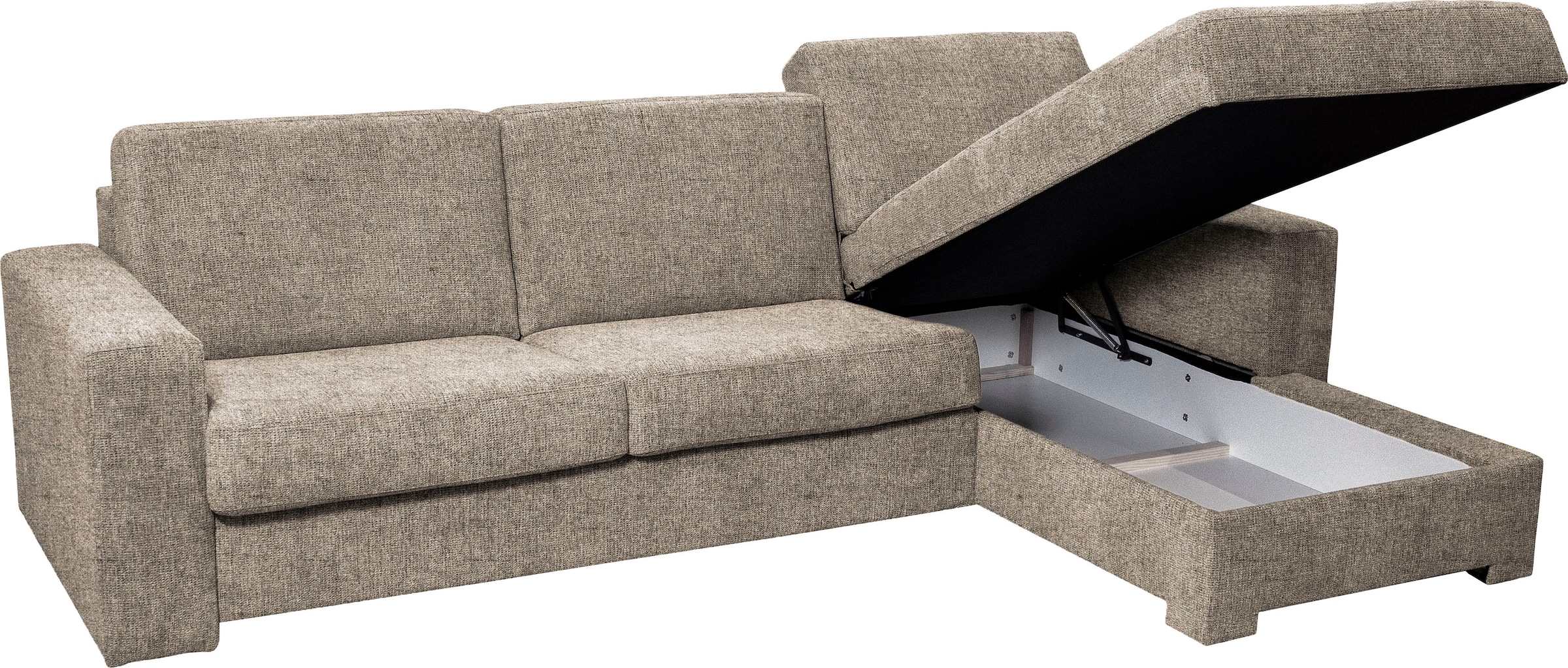 Home affaire Ecksofa Roma "L" Dauerschlaffunktion, mit Unterfederung, Matratzenhöhe 14cm, Liegemasse ca 163x198 cm, L-Form