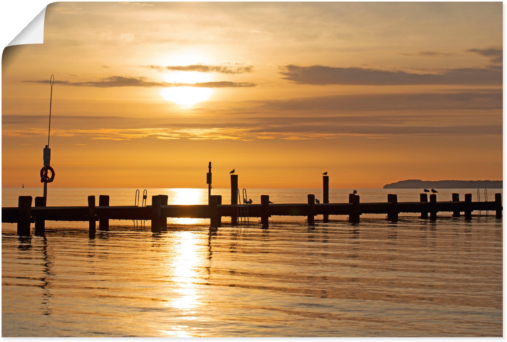 Image of Artland Wandbild »Morgenidylle am Ostseestrand«, Küstenbilder, (1 St.), in vielen Grössen & Produktarten - Alubild / Outdoorbild für den Aussenbereich, Leinwandbild, Poster, Wandaufkleber / Wandtattoo auch für Badezimmer geeignet bei Ackermann Versand Sch