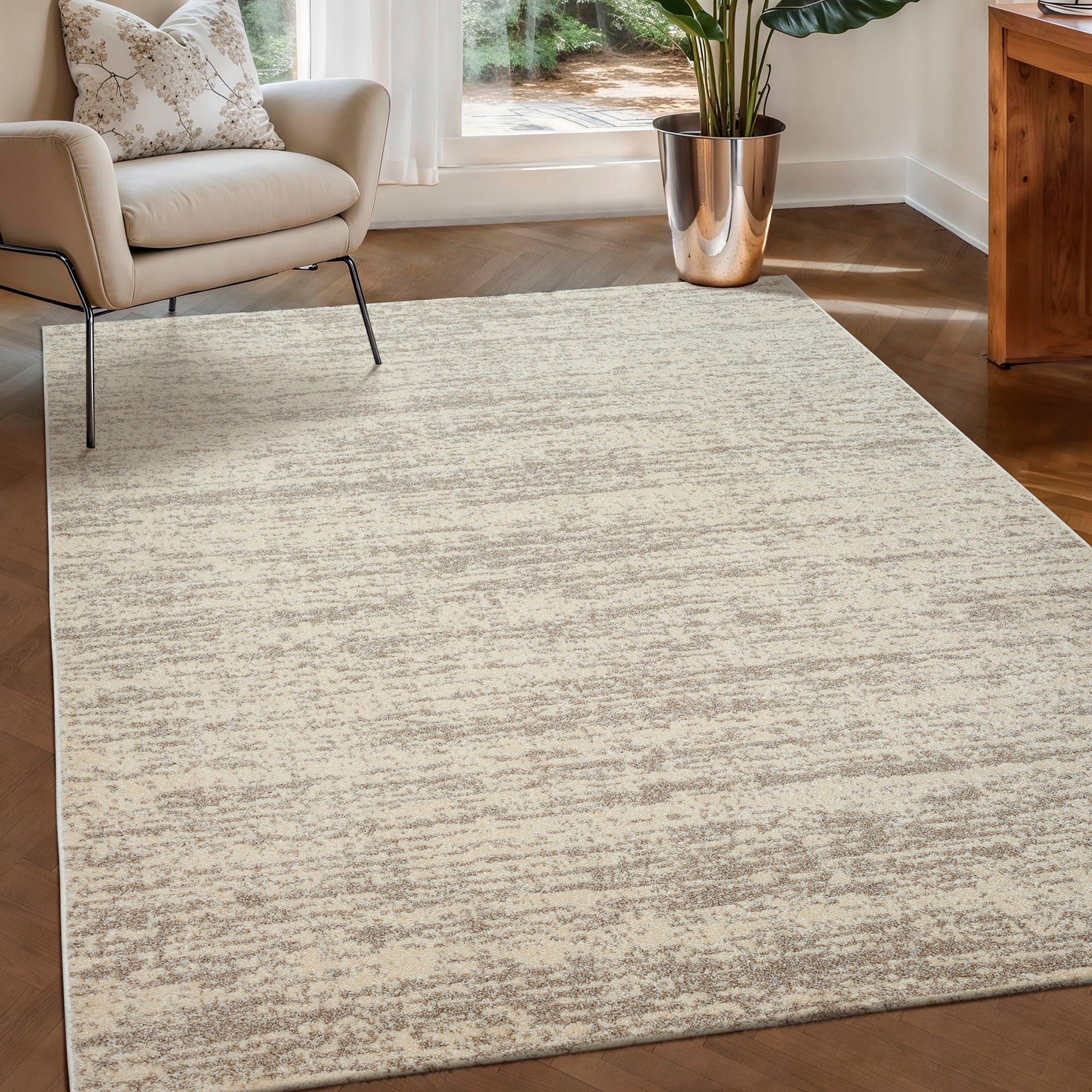 Sanat Teppich »Oslo , auch als Läufer und in Rund« rechteckig 10 mm Höhe meliert robuster Kurzflor, Wohnzimmer, Schlafzimmer, auch als Läufer