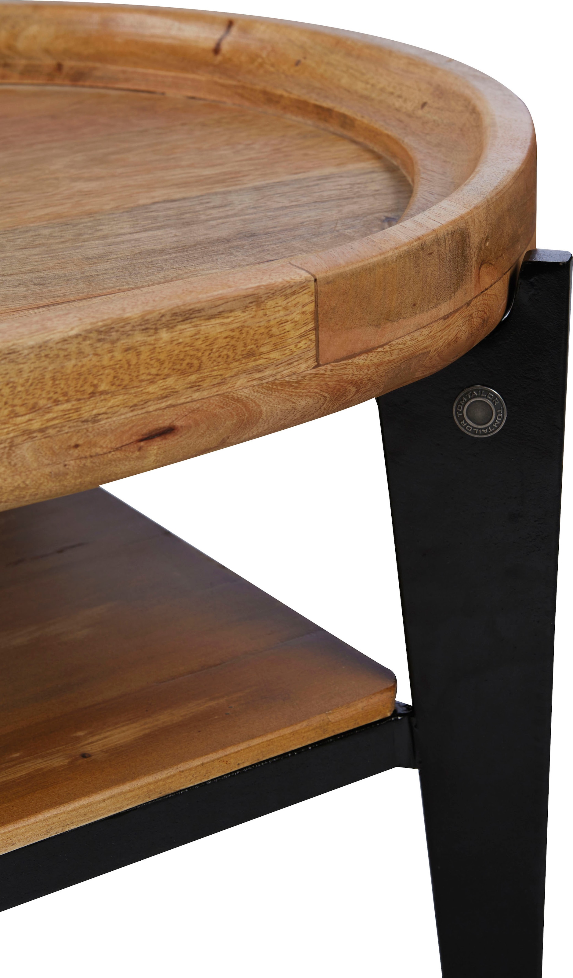 SIT Table basse »Telč aus Mangoholz mit Tablett & Metallgestell« plateau amovible utilisable comme plateau de service pratique