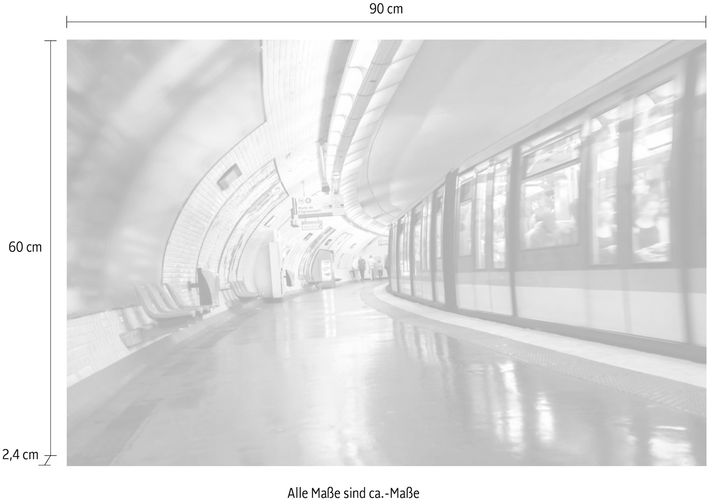 queence Tableau en verre acrylique »Tunnel« Art | Images de trains | Trains Fine Art-Print in Galeriequalität
