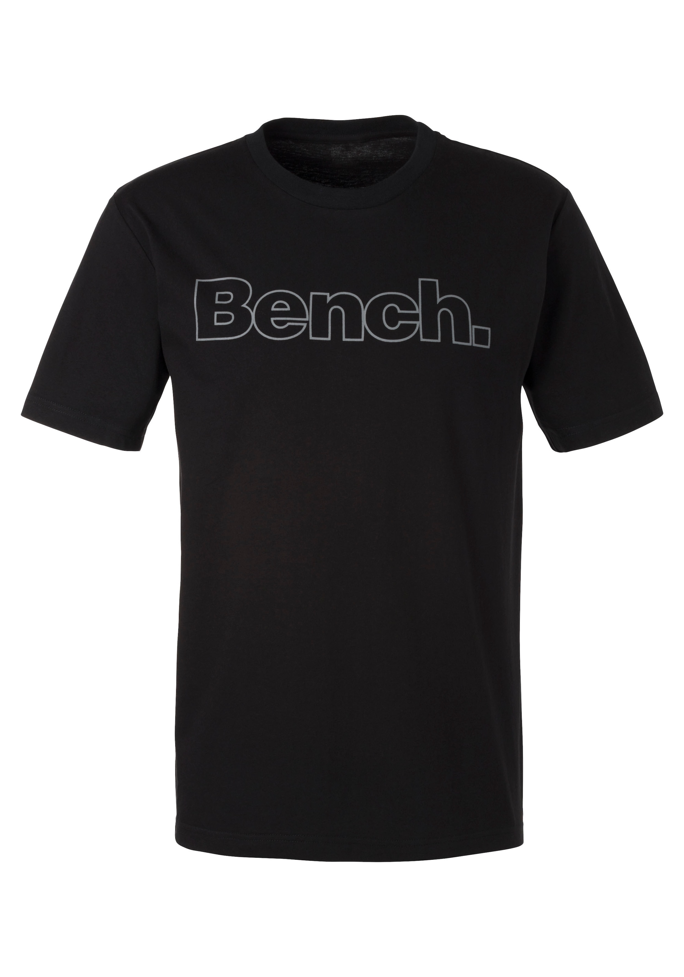 Bench. Loungewear T-Shirt, Shirt mit Logoprint, Basicshirt mit Rundhals aus reiner Baumwolle