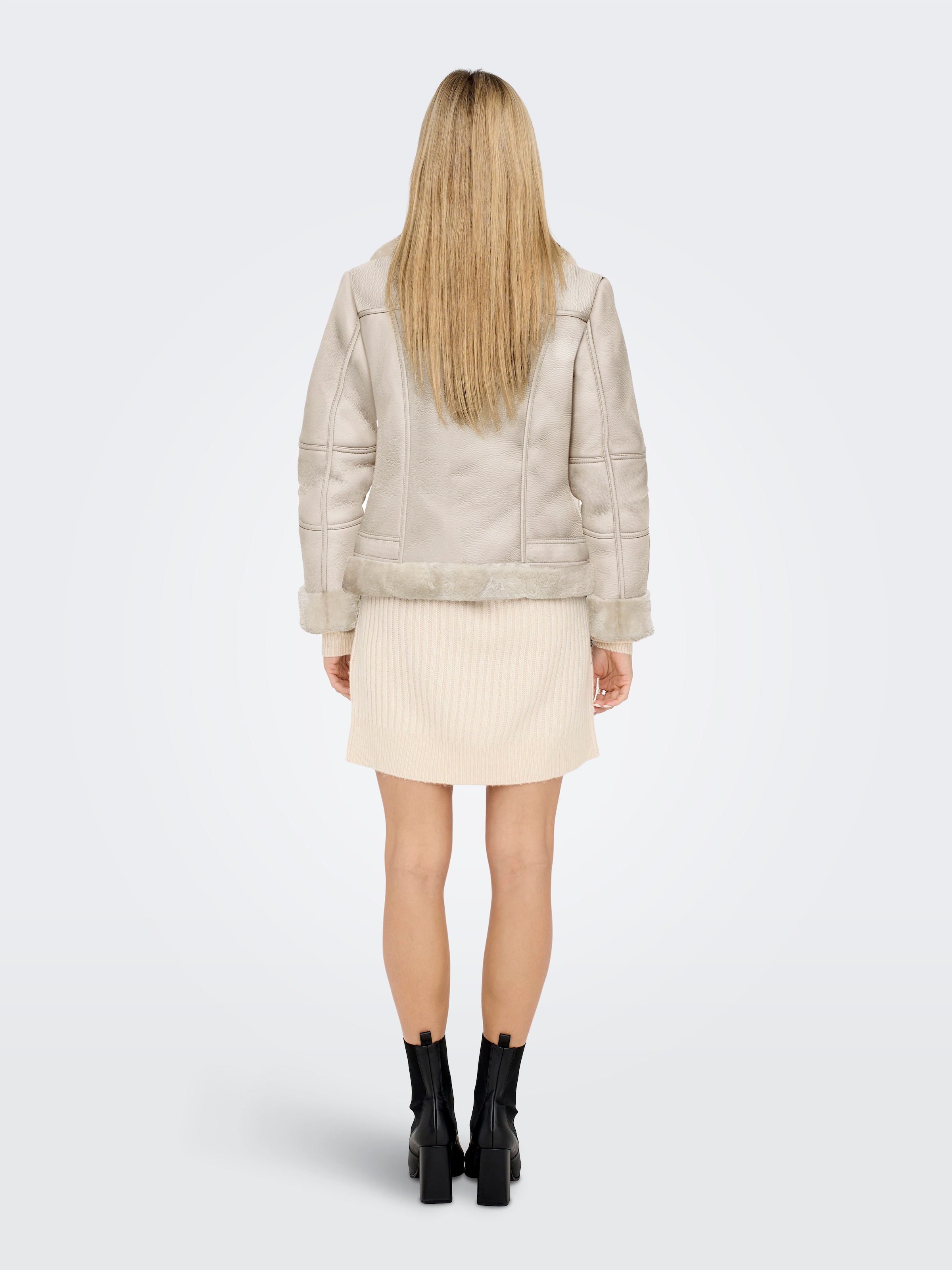 ONLY Lederimitatjacke »ONLAGNETE FAUX LEATHER  BIKER JKT OTW« im Biker-Style