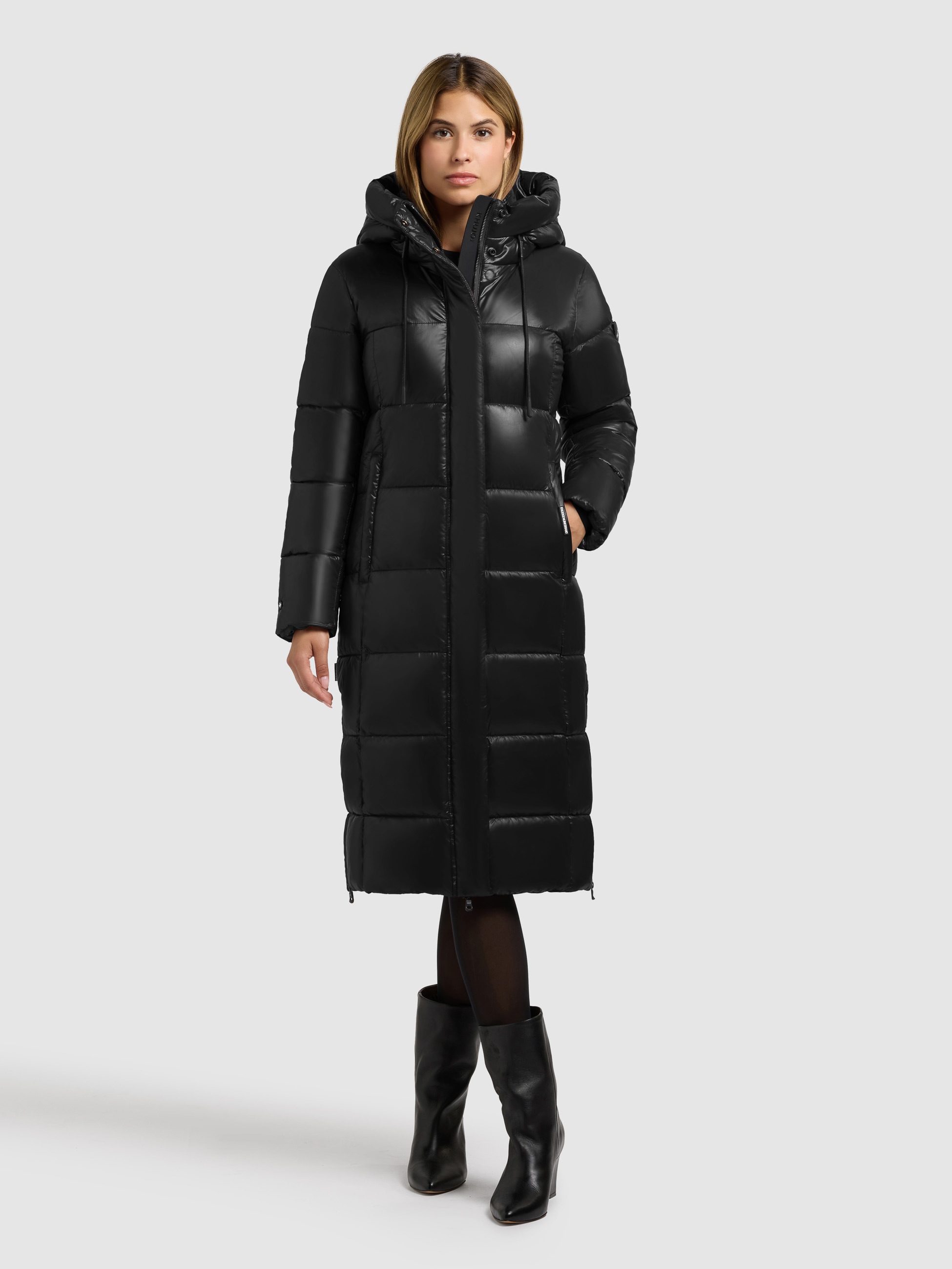 khujo Steppmantel »WILLA« praktische Seitenschlitze mit Reissverschluss