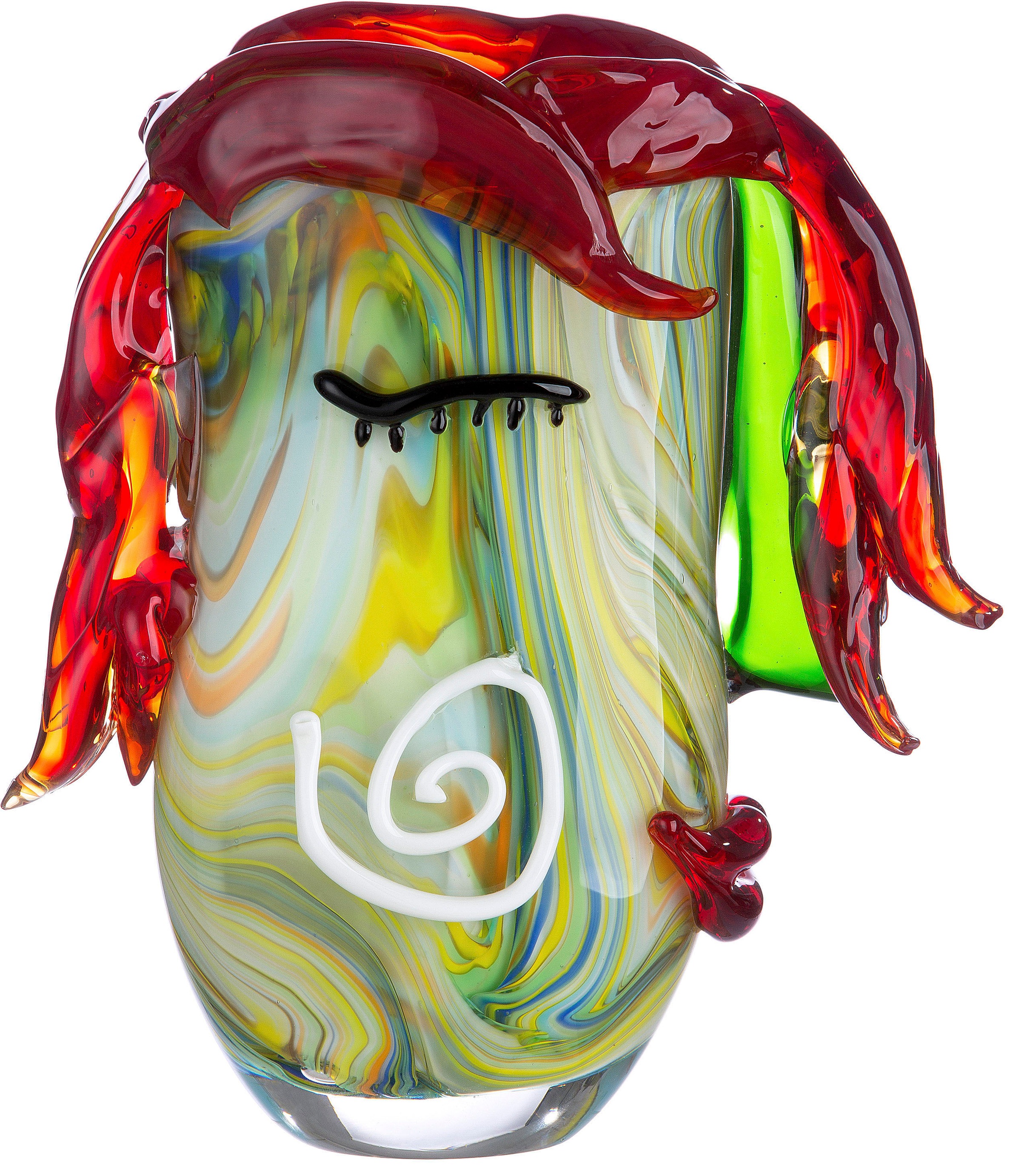 Image of Casablanca by Gilde Tischvase "Curly" dekorative Vase aus Glas, Blumenvase