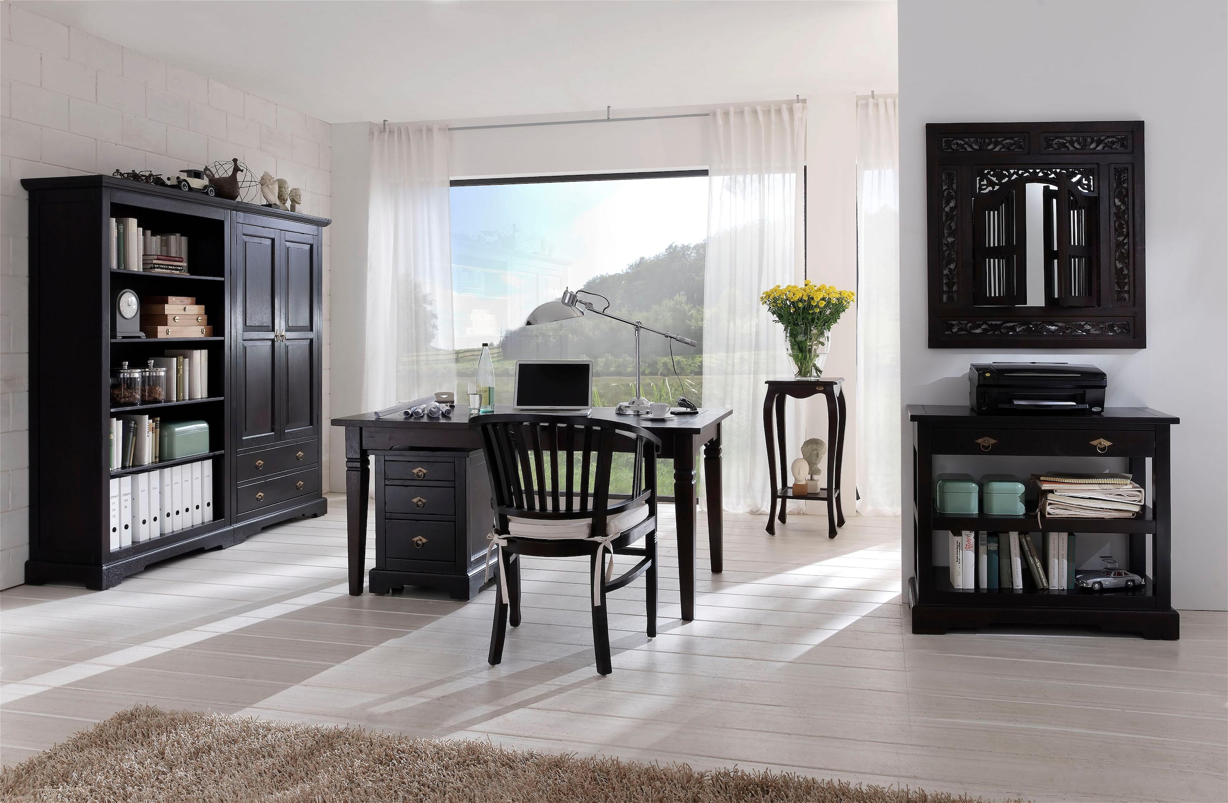 SIT Étagère à livres »Regal SAMBA – Massives Lodge‑Regal 98×183,5 cm aus Holz« Étagère Lodge massive en bois avec espace de rangement polyvalent