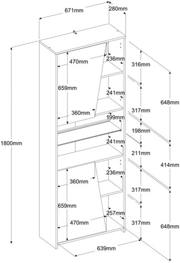 Parisot Regal-Set »Work 2« Komplett-Set, Parisot Work 2, 2 Stk. tlg.