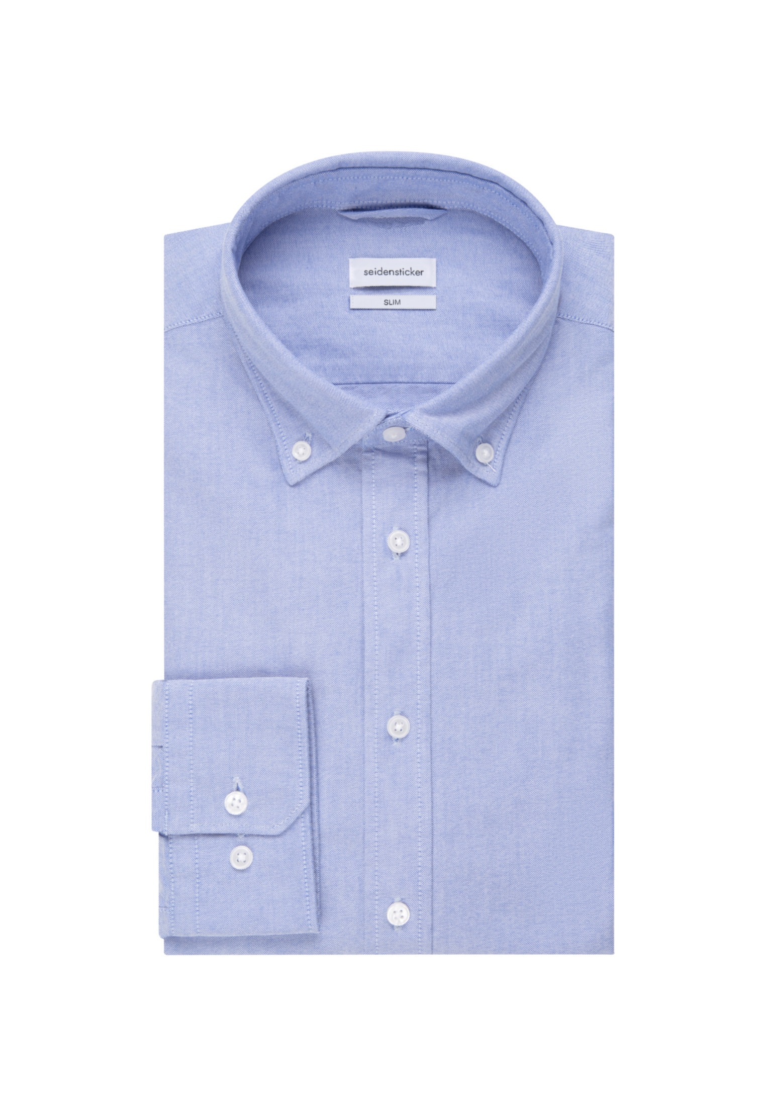 seidensticker Businesshemd »Slim«, Slim Langarm Button-Down-Kragen Uni