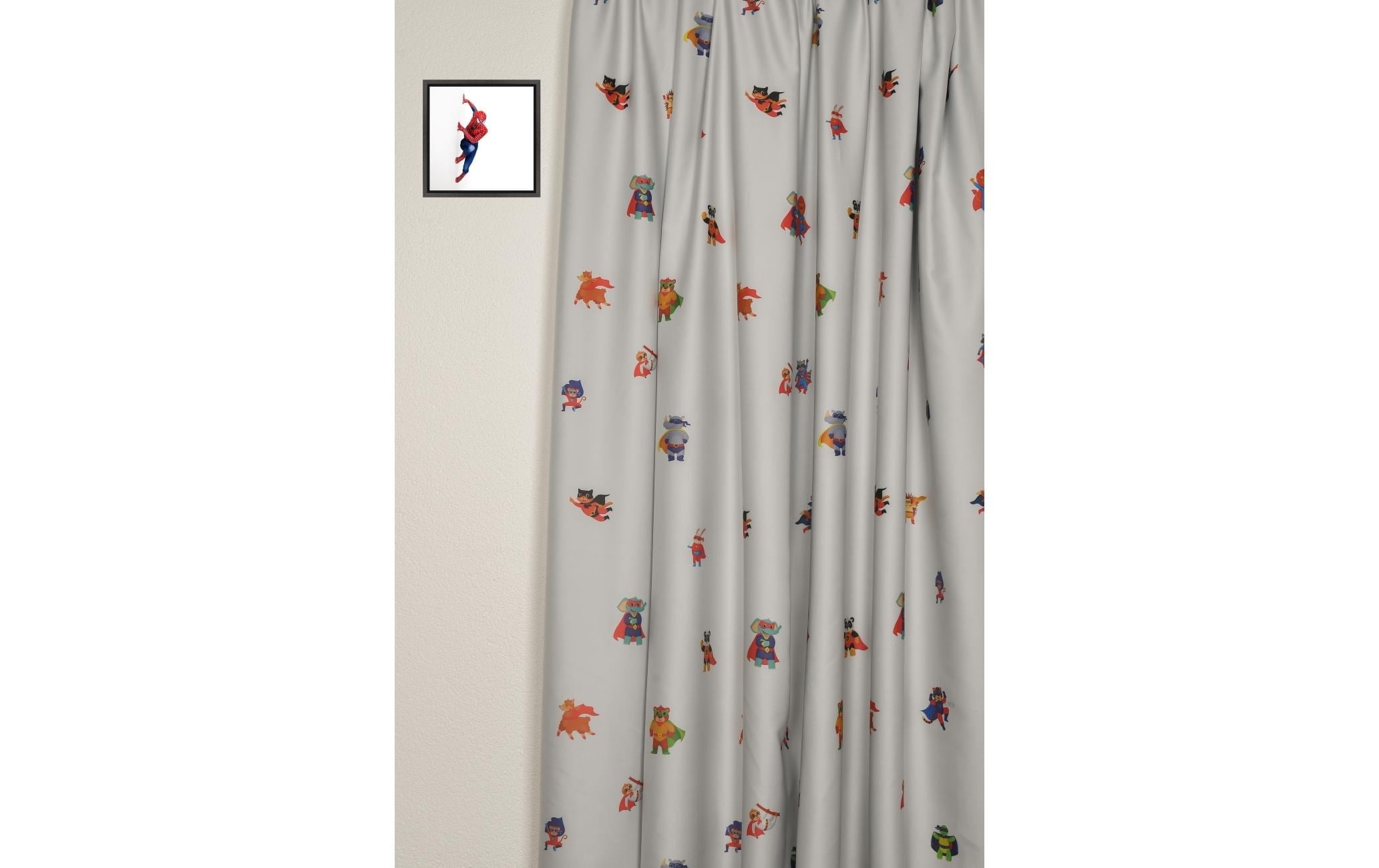 Image of Kindervorhang.ch Vorhang "Little Heros 140 cm x 260 cm" Hakenaufhängung 1 Stk. tlg.