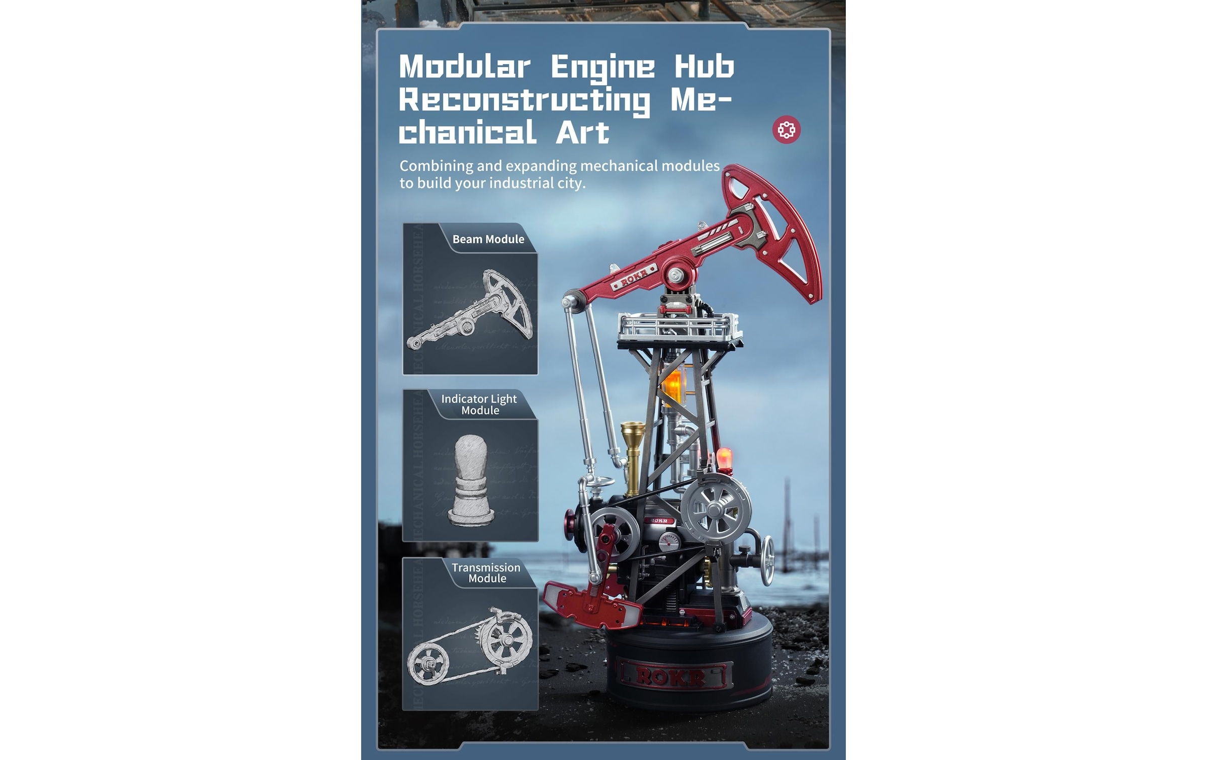   Modellbausatz »Rolife Oil Extractor Dampfbetriebene Tiefpumpe«
