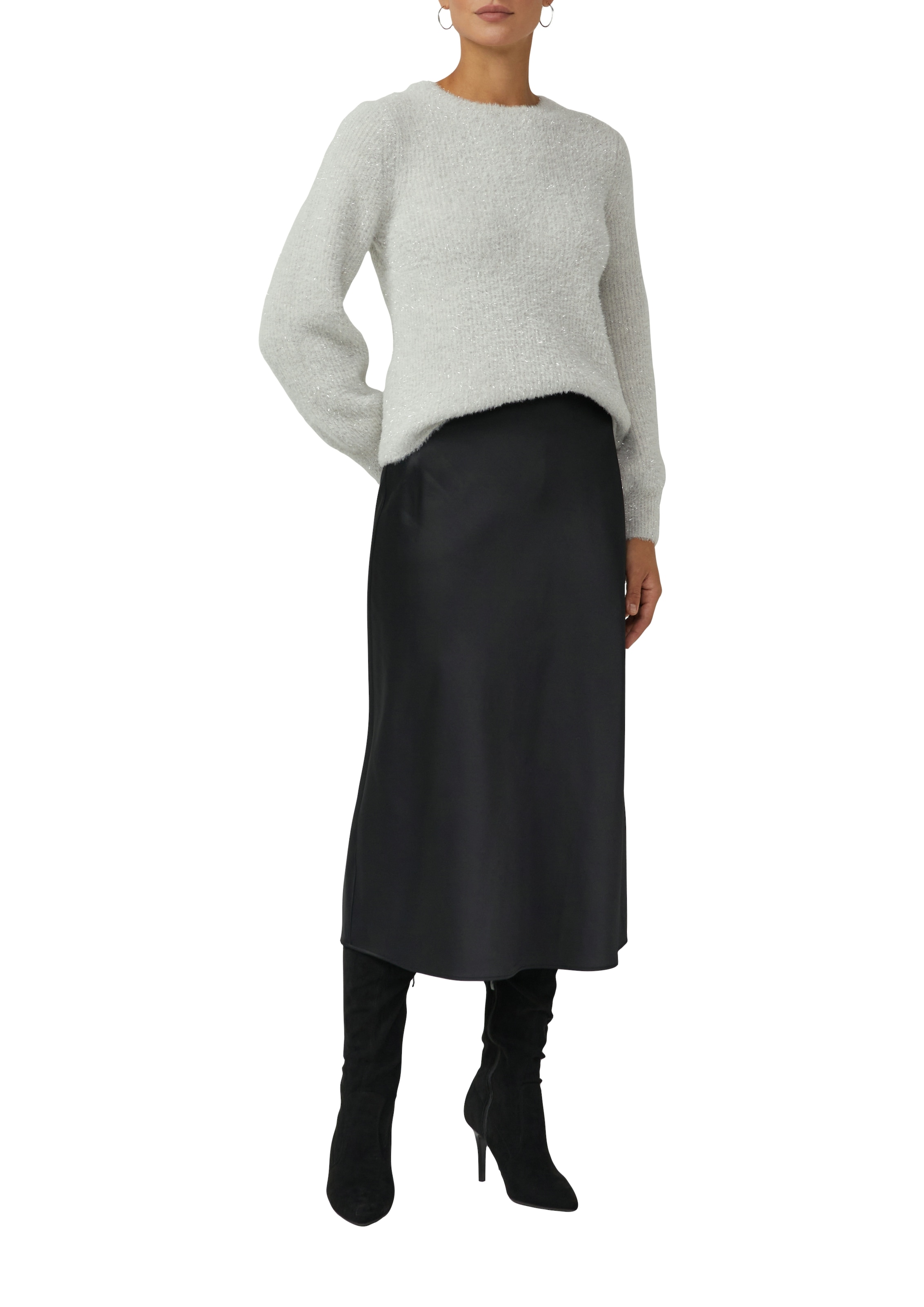 s.Oliver BLACK LABEL Pull en tricot avec bord-côte côtelé