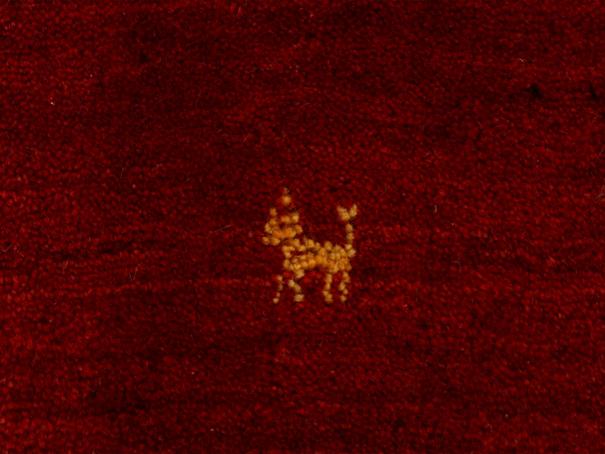 carpetfine Wollteppich »Gabbeh Uni, auch als Läufer erhältlich«, rechteckig, 15 mm Höhe, reine Wolle, handgewebt, Gabbeh Loom Tiermotiv, grosse Farbauswahl