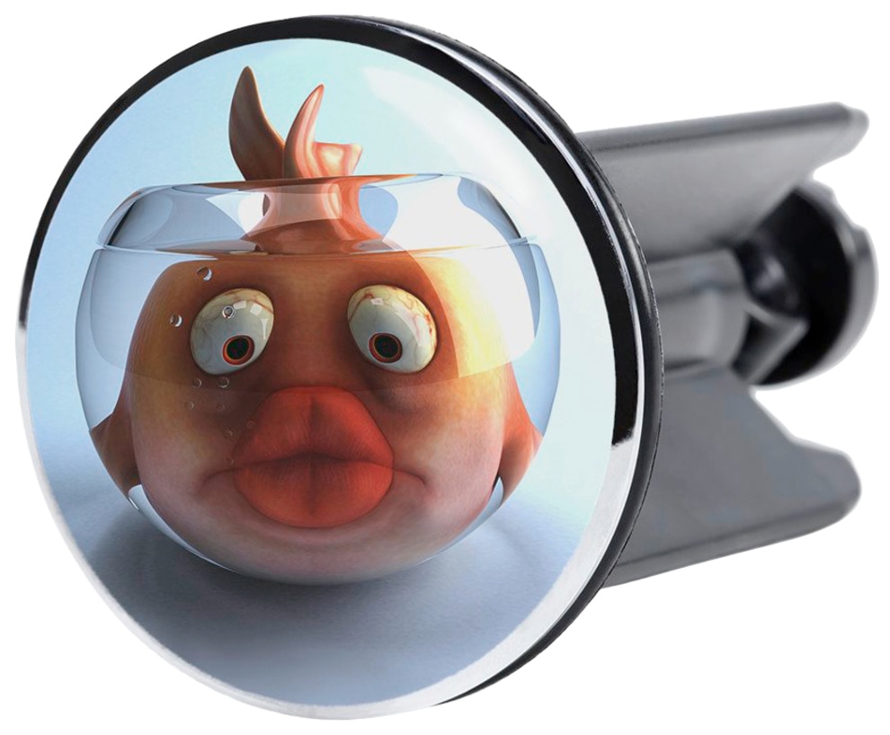 Sanilo Set d'accessoires de salle de bain »Goldfisch« bestehend aus WC-Sitz, Badteppich, Stöpsel, Seifenspender, WC-Bürste