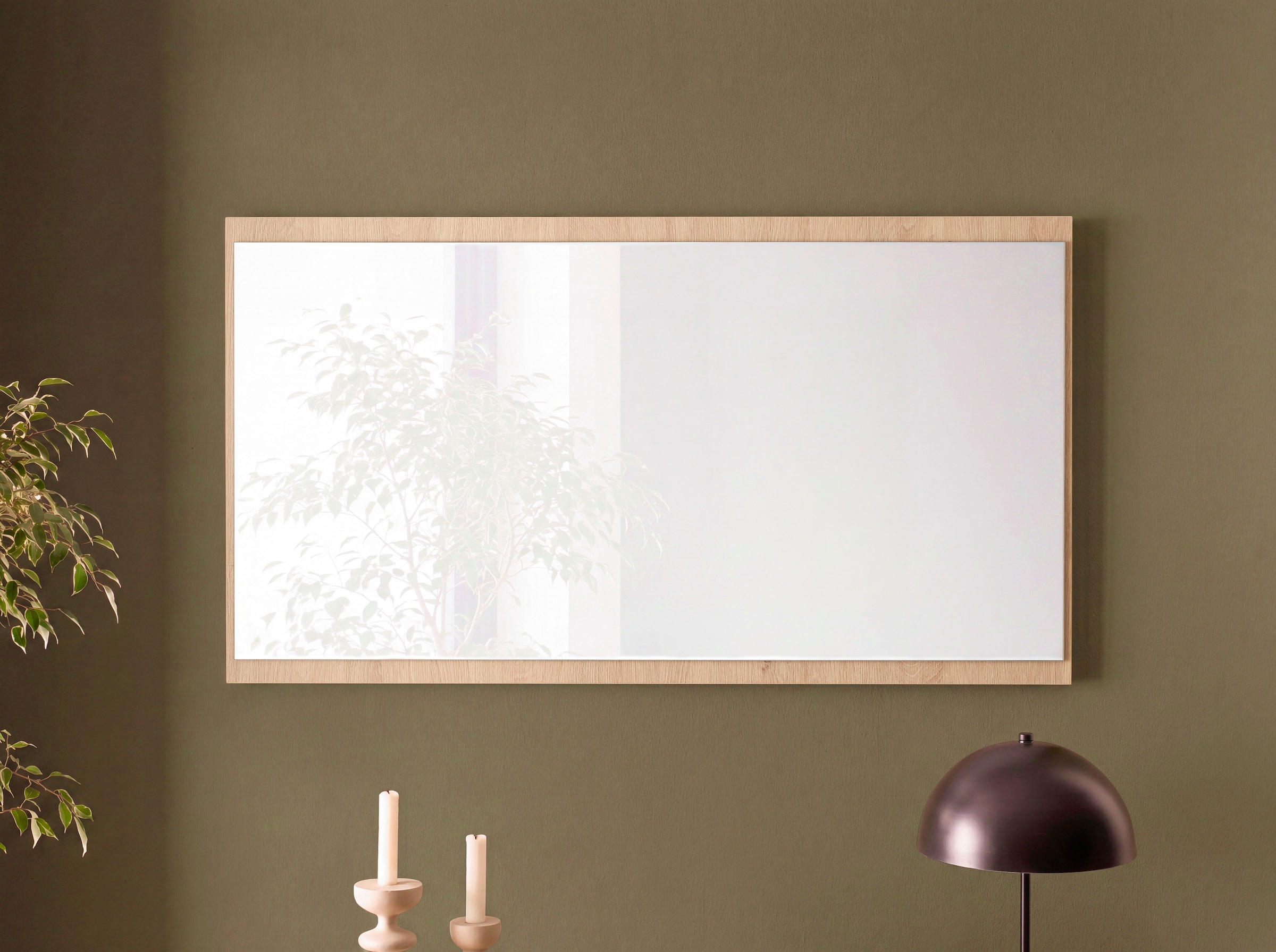 Image of Home affaire Garderobenspiegel "Lund, Spiegel in Stone Oak, zeitloses Design" universell einsetzbar, eckig, 105 cm breit