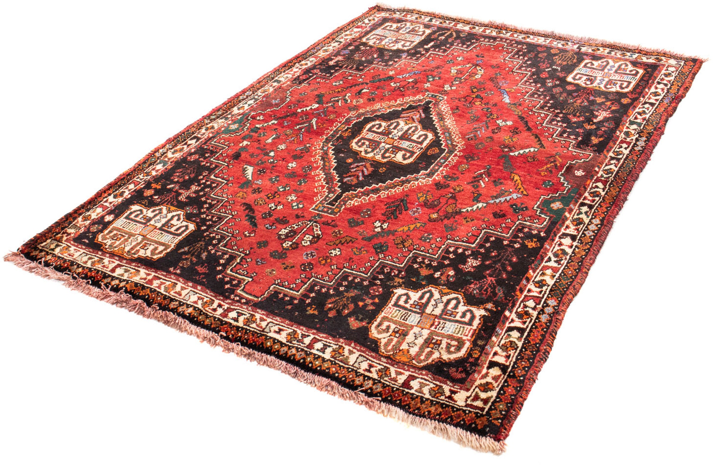 Image of morgenland Orientteppich »Perser - Nomadic - 162 x 117 cm - dunkelrot«, rechteckig, 10 mm Höhe, Wohnzimmer, Handgeknüpft, Einzelstück mit Zertifikat bei Ackermann Versand Schweiz