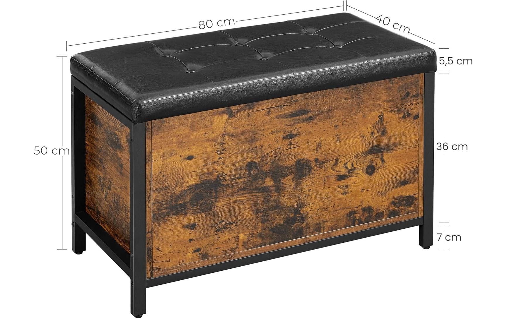 VASAGLE Coffre »Truhe Industrial 80 x 50 cm«