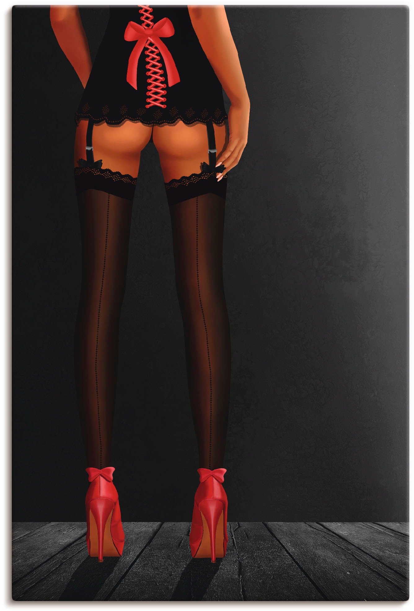 Image of Artland Wandbild »Sexy Beine in High Heels«, Frau, (1 St.), in vielen Grössen & Produktarten - Alubild / Outdoorbild für den Aussenbereich, Leinwandbild, Poster, Wandaufkleber / Wandtattoo auch für Badezimmer geeignet bei Ackermann Versand Schweiz