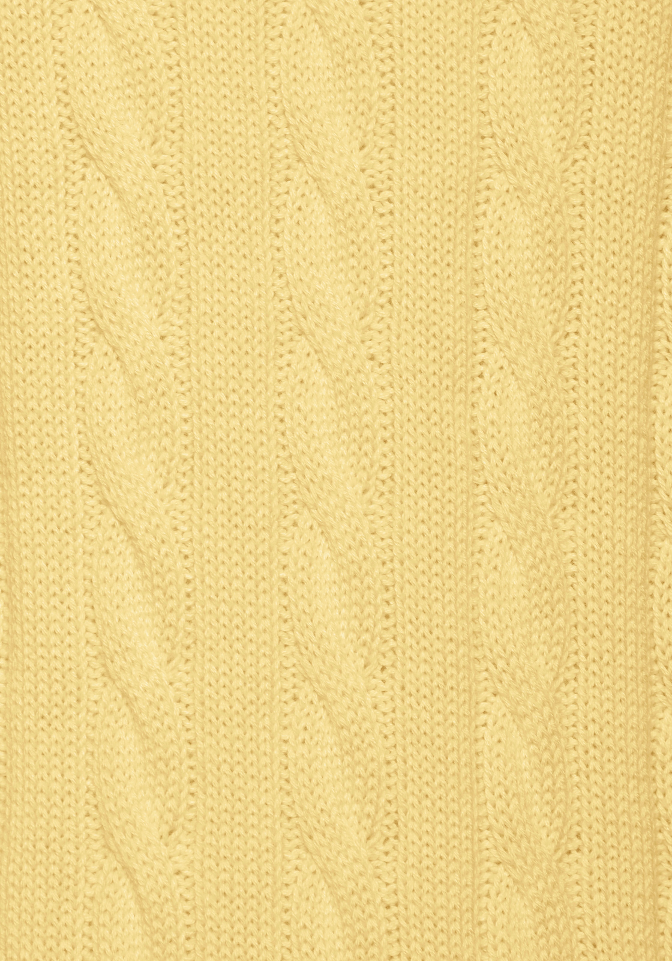 LASCANA Pull col V mit Zopfstrickmuster
