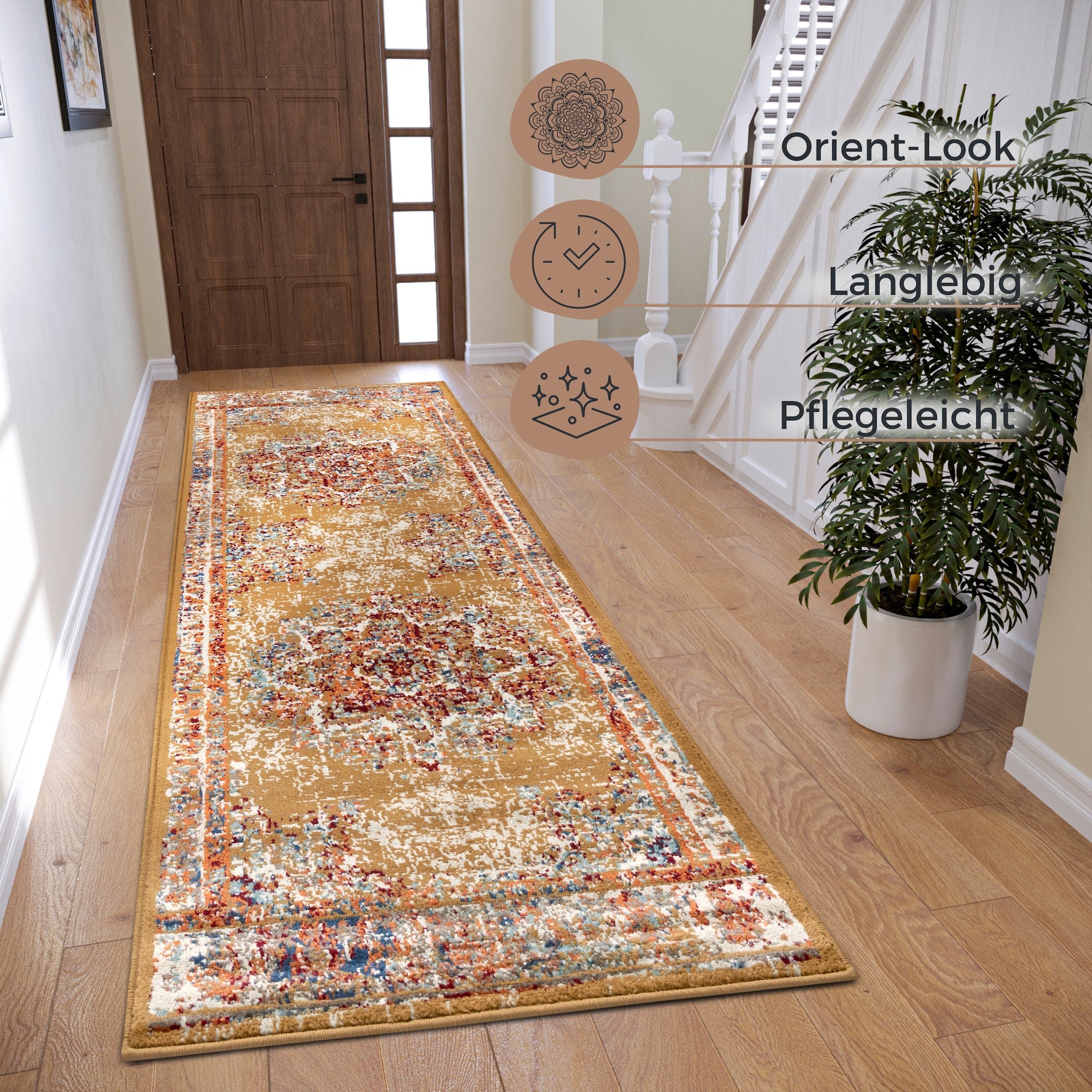 HANSE Home Teppich »Maderno«, rechteckig, 8 mm Höhe, Läufer, Orientalisch, Kurzflor, Wohnzimmer, Schlafzimmer, Esszimmer