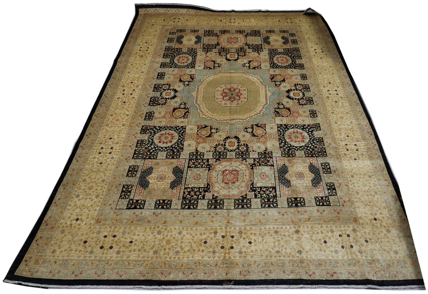 Image of morgenland Wollteppich »Ziegler Medaillon Blu scuro 424 x 313 cm«, rechteckig, 0,7 mm Höhe, Unikat mit Zertifikat bei Ackermann Versand Schweiz