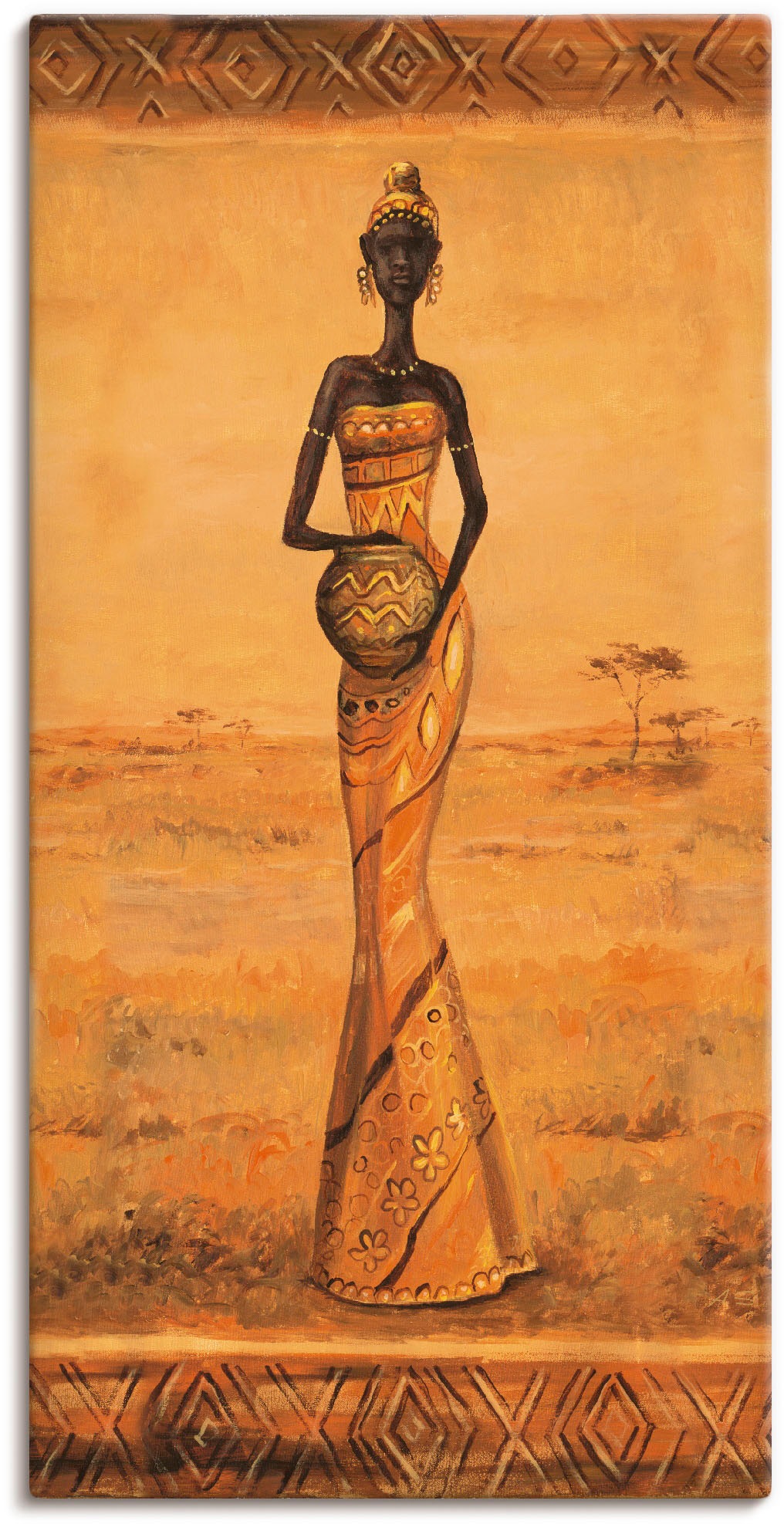 Image of Artland Wandbild »Afrikanische Eleganz III«, Frau, (1 St.), in vielen Grössen & Produktarten - Alubild / Outdoorbild für den Aussenbereich, Leinwandbild, Poster, Wandaufkleber / Wandtattoo auch für Badezimmer geeignet bei Ackermann Versand Schweiz