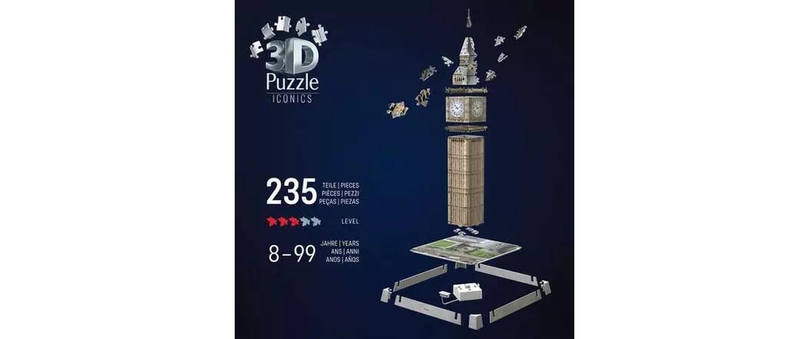Ravensburger Puzzle 3D »Iconics Big Ben with Light« 3D-Effekt