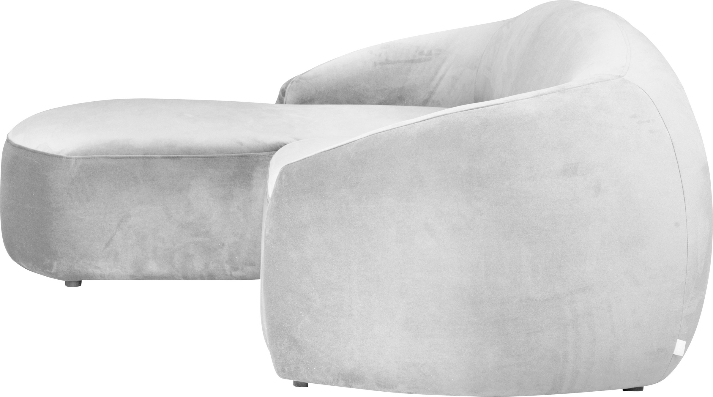LeGer Home by Lena Gercke Ecksofa »YANI, L-Form, Designersofa, organische Form, Masse B/T/H: 255/170/81 cm«, mit Wellenunterfederung, auch in Bouclé, Recamiere rechts/links