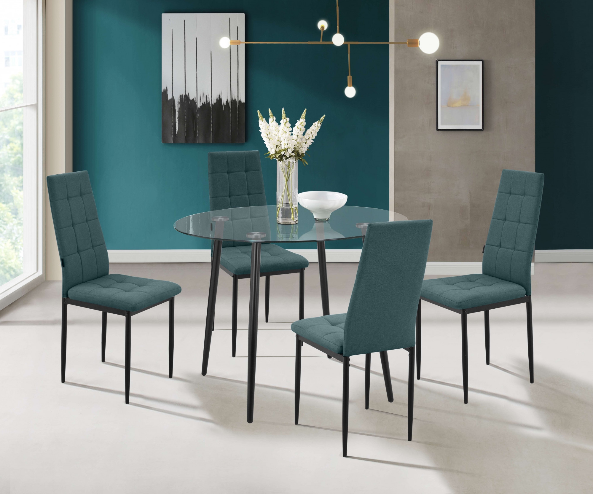 INOSIGN Esszimmerstuhl »Moana«, (Set), 2 St., Webstoff, Mit Steppung