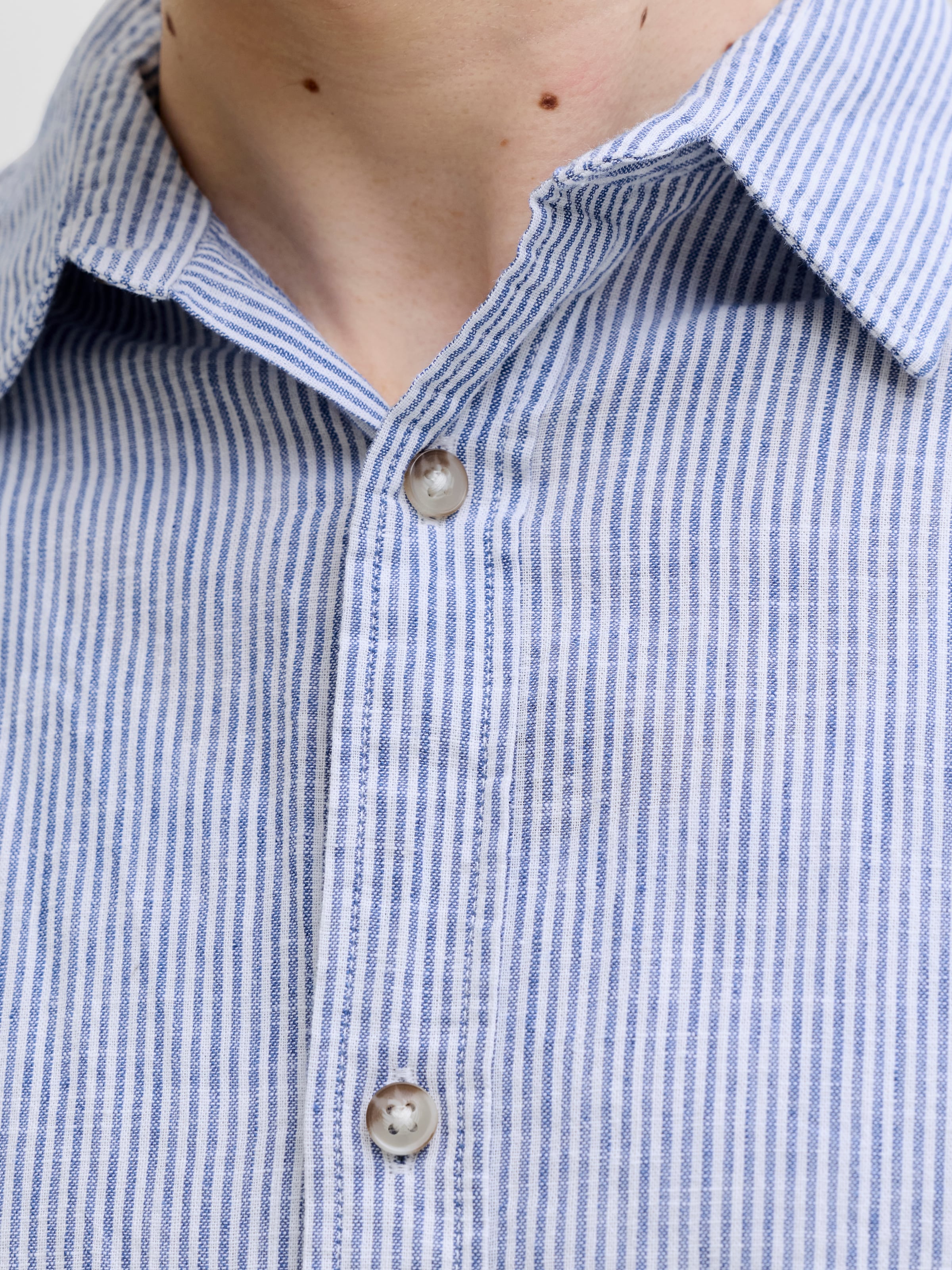 Jack & Jones Langarmhemd »JJESUMMER LINEN BLEND SHIRT L/S SN« Baumwollmischung, regular fit