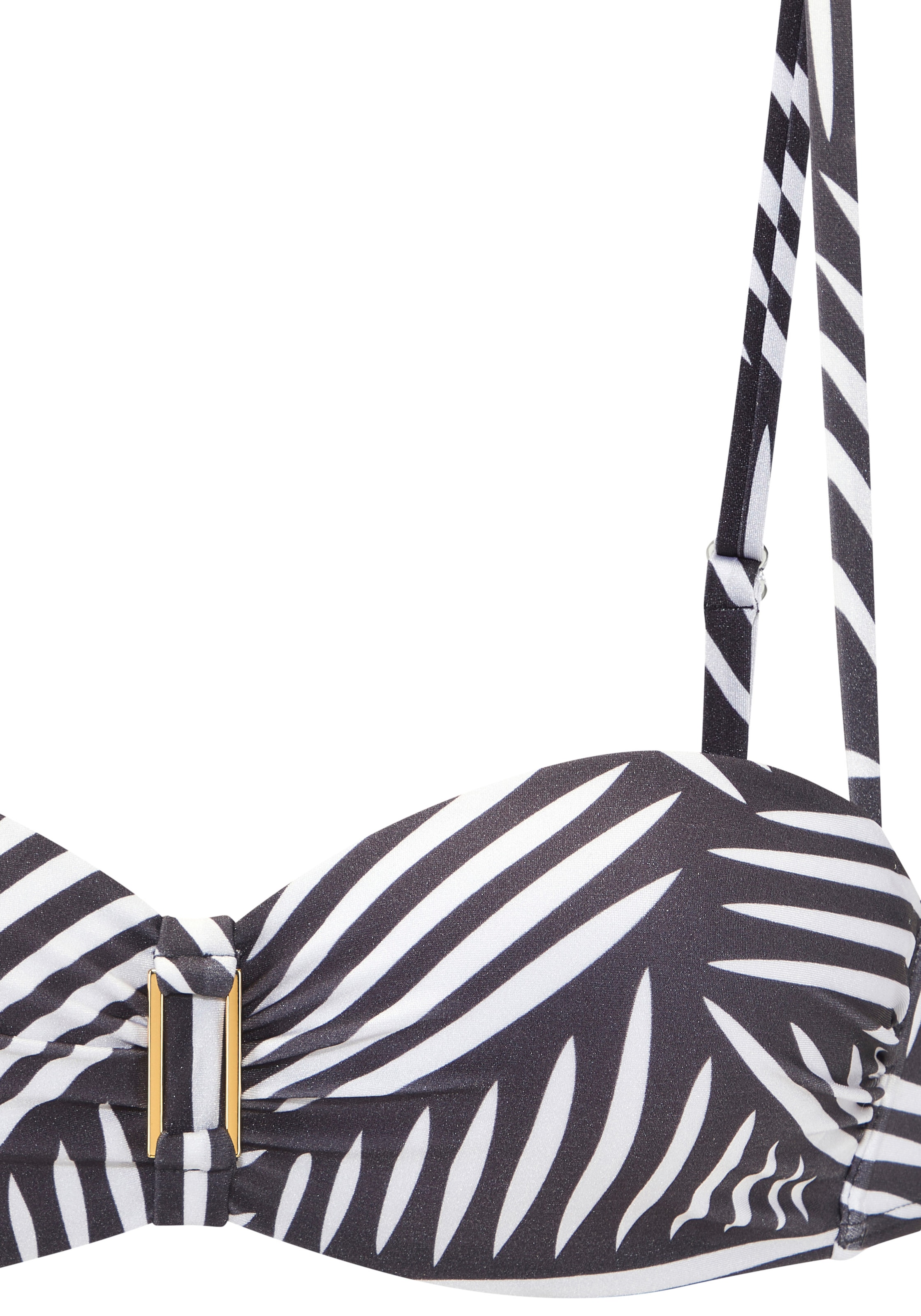 LASCANA Top bikini bandeau à armatures »Liv« Mit goldfarbener Schnalle